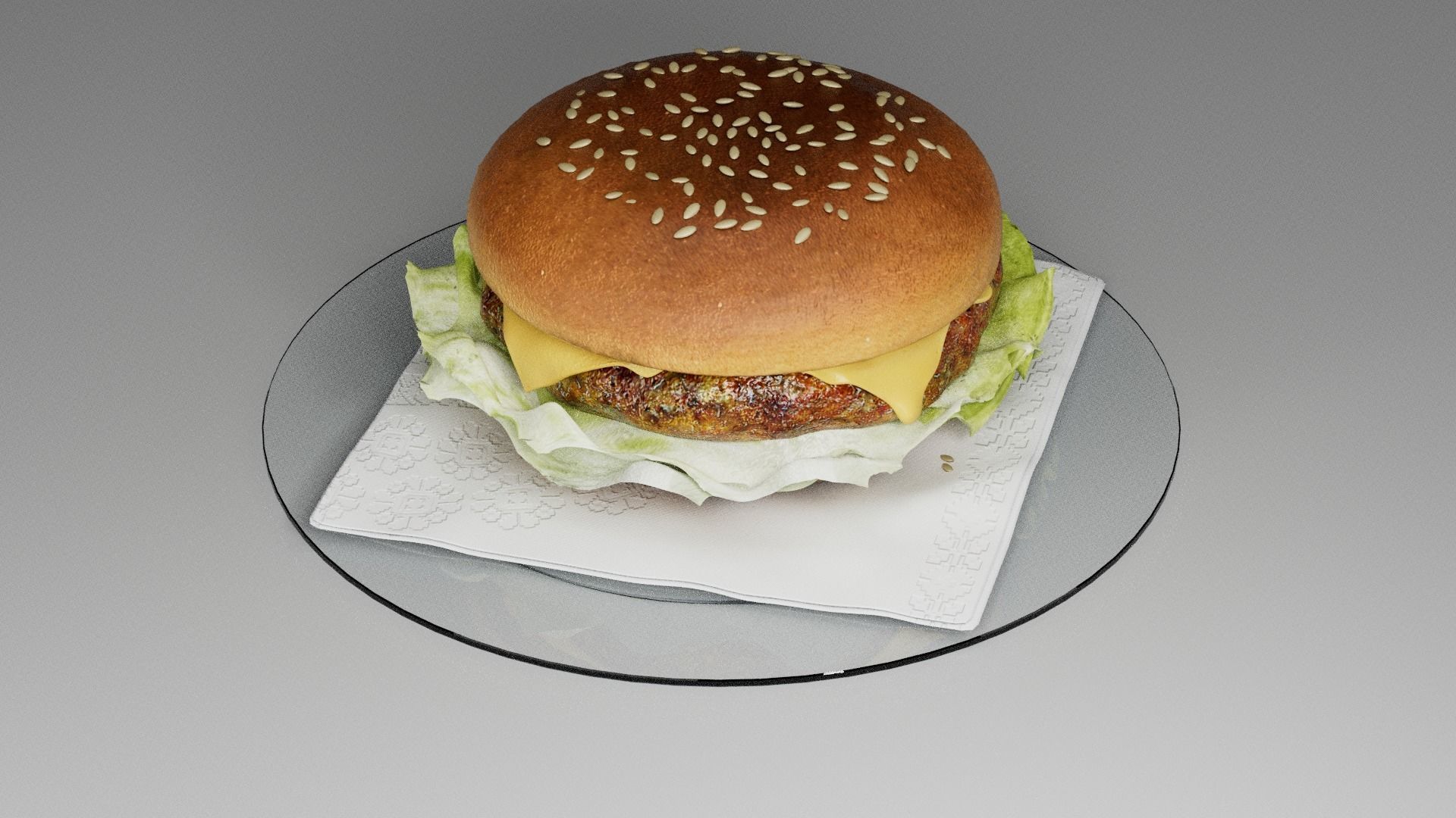 Cheeseburger light  3D model_12