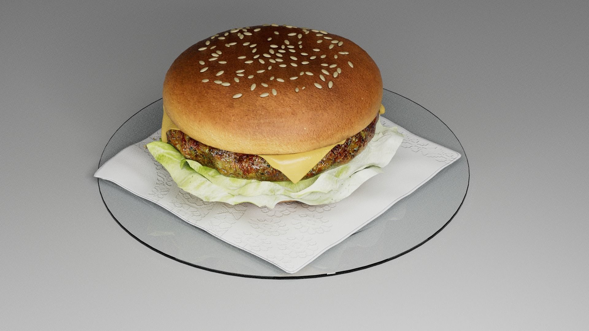 Cheeseburger light  3D model_15