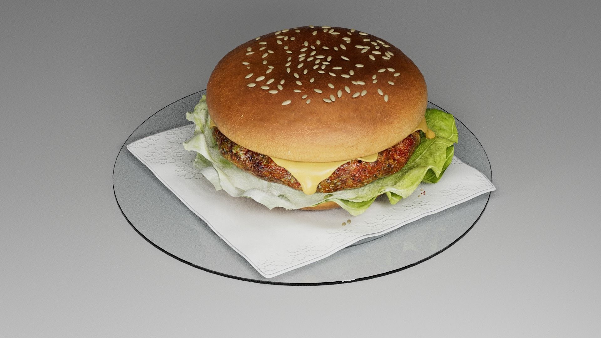 Cheeseburger light  3D model_10