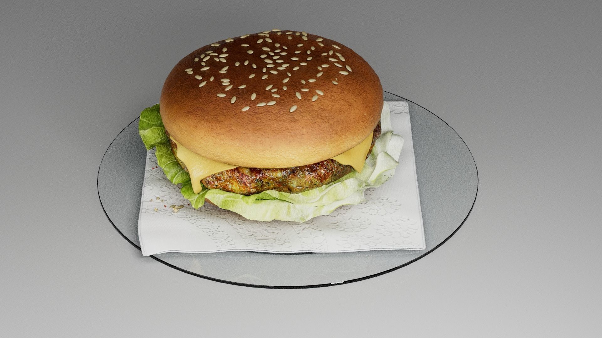Cheeseburger light  3D model_17