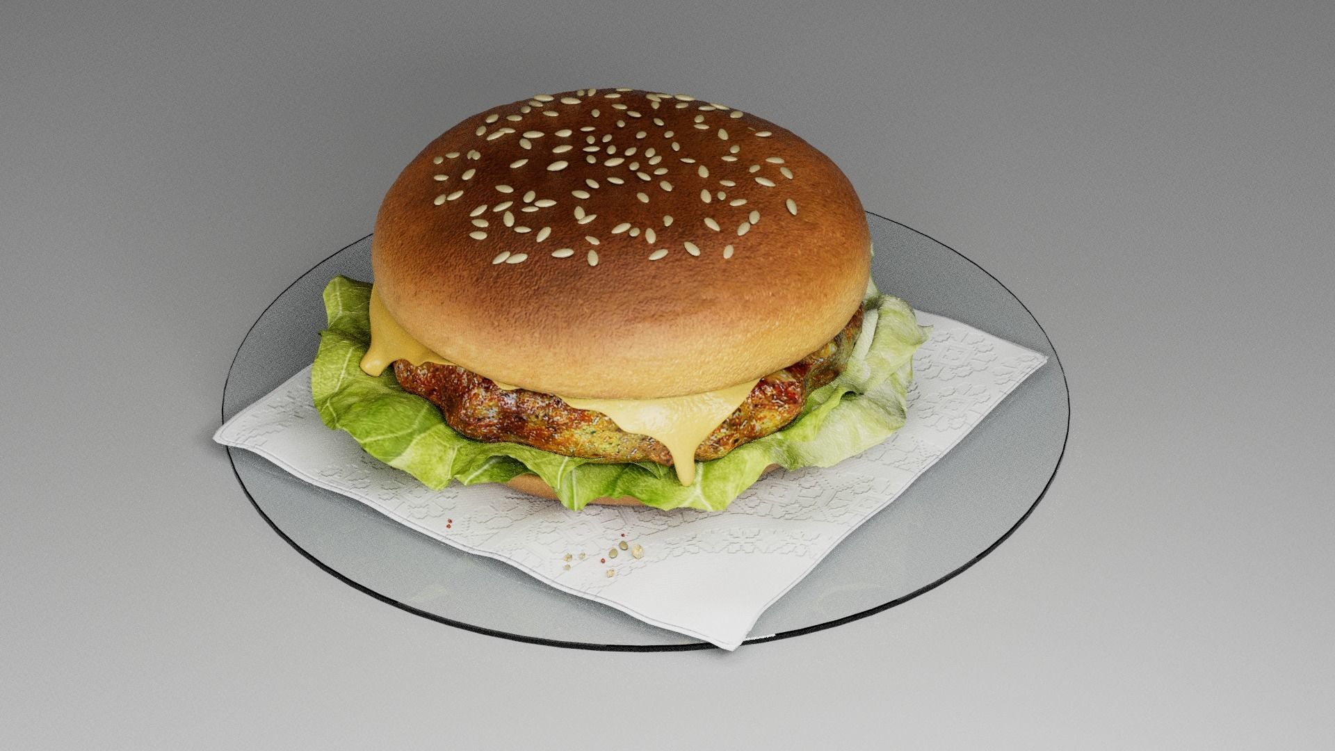 Cheeseburger light  3D model_20