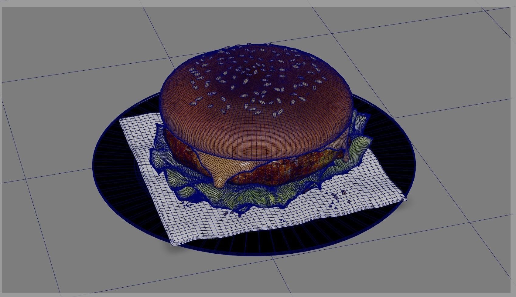 Cheeseburger light  3D model_30