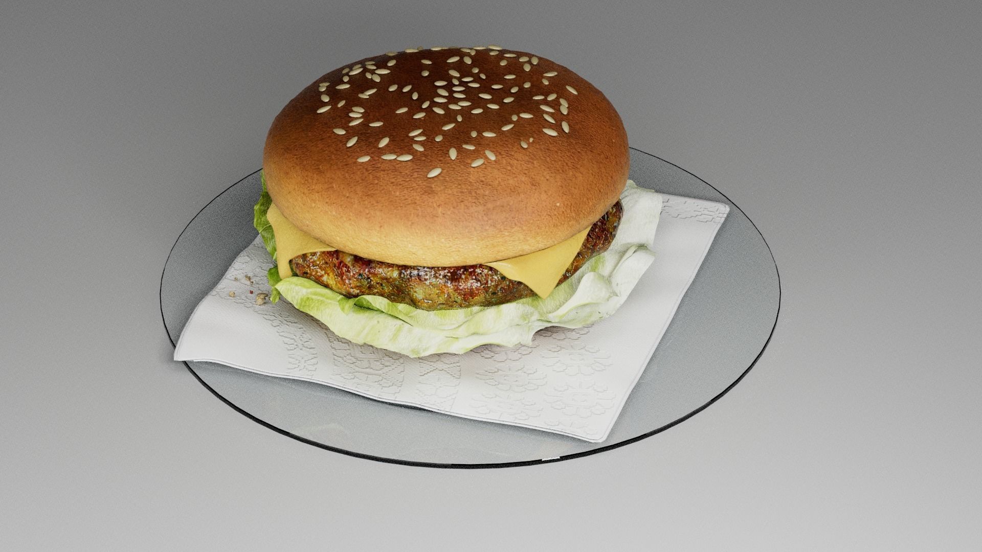 Cheeseburger light  3D model_16