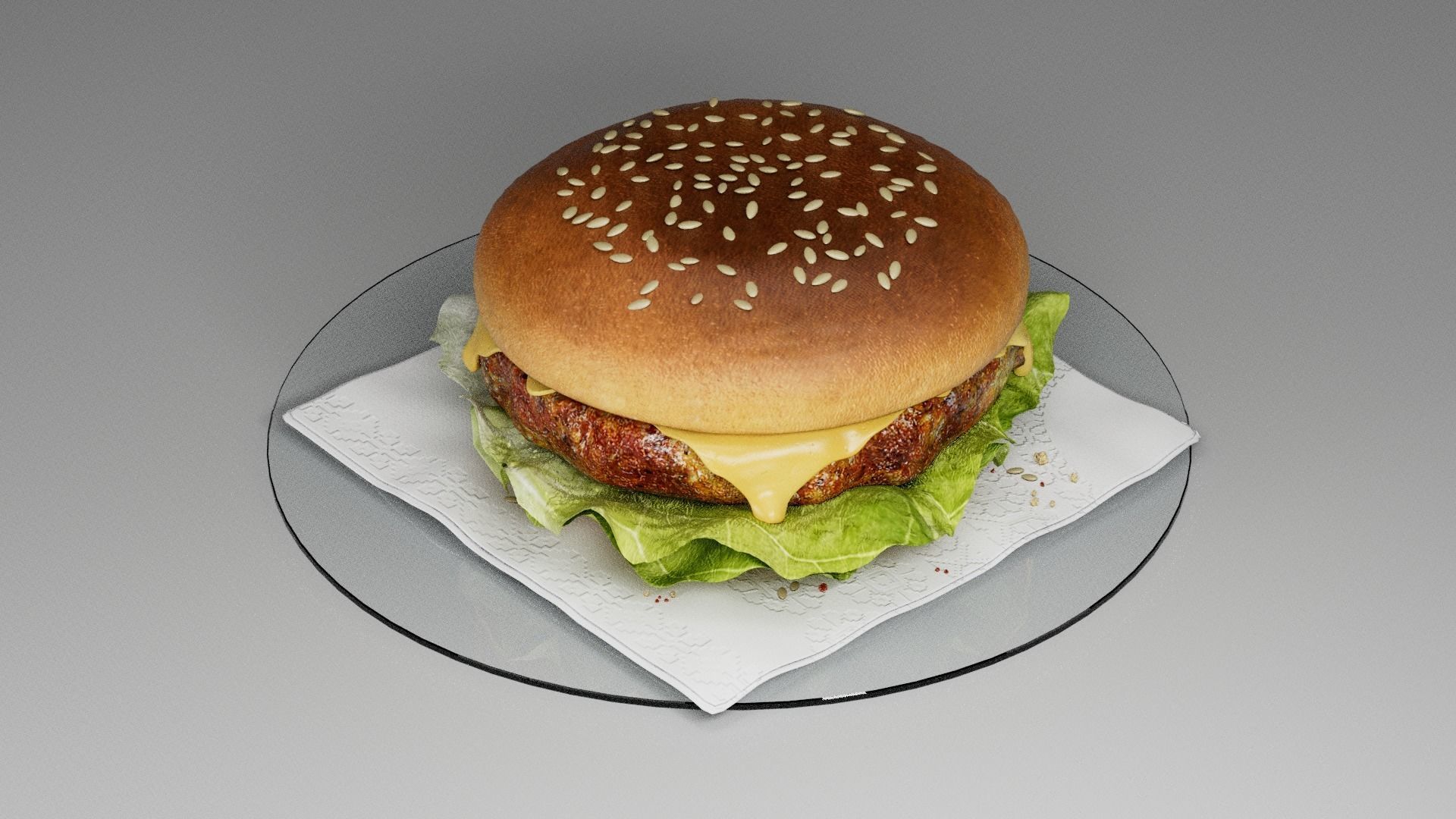 Cheeseburger light  3D model_5