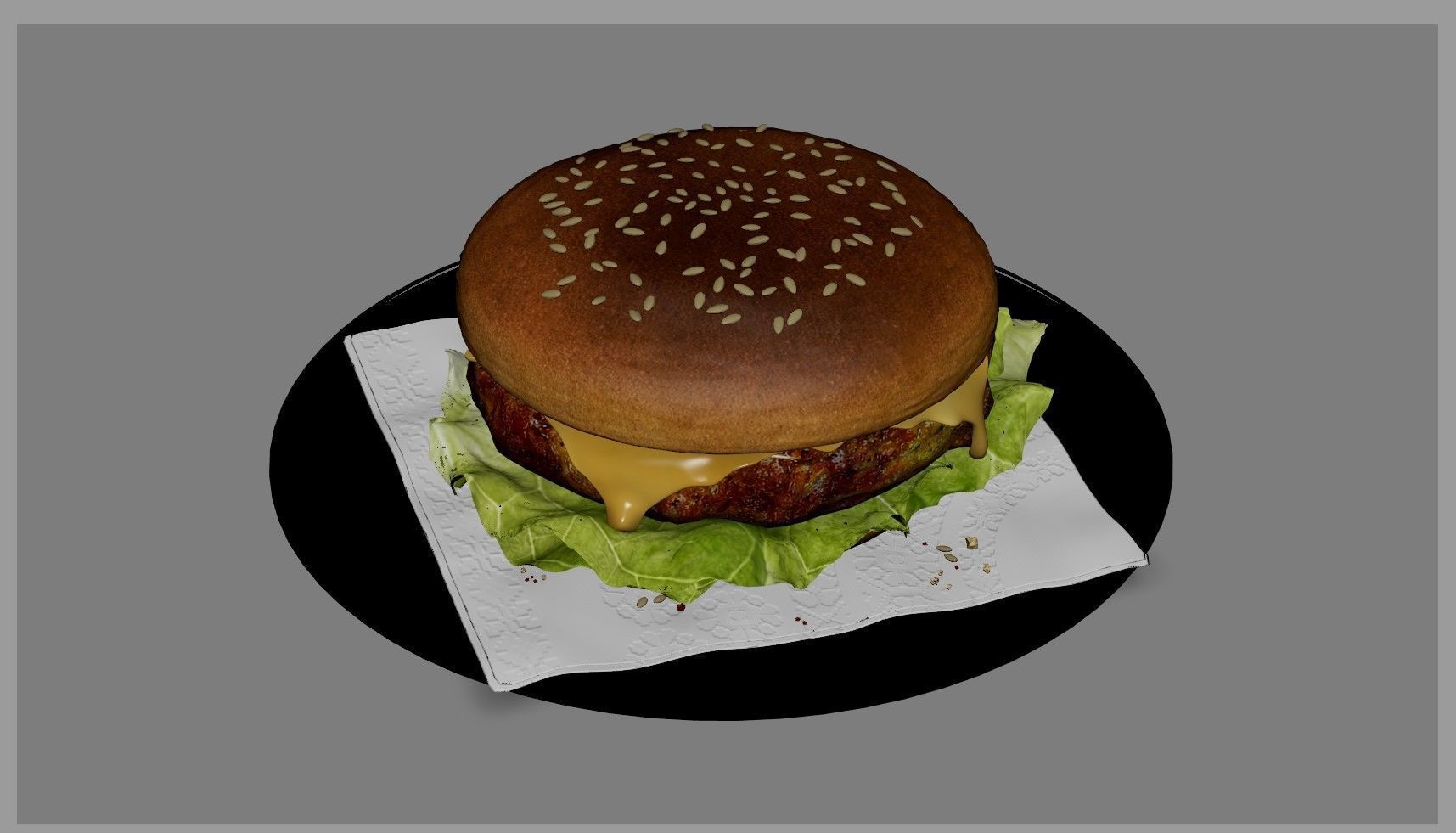 Cheeseburger light  3D model_28