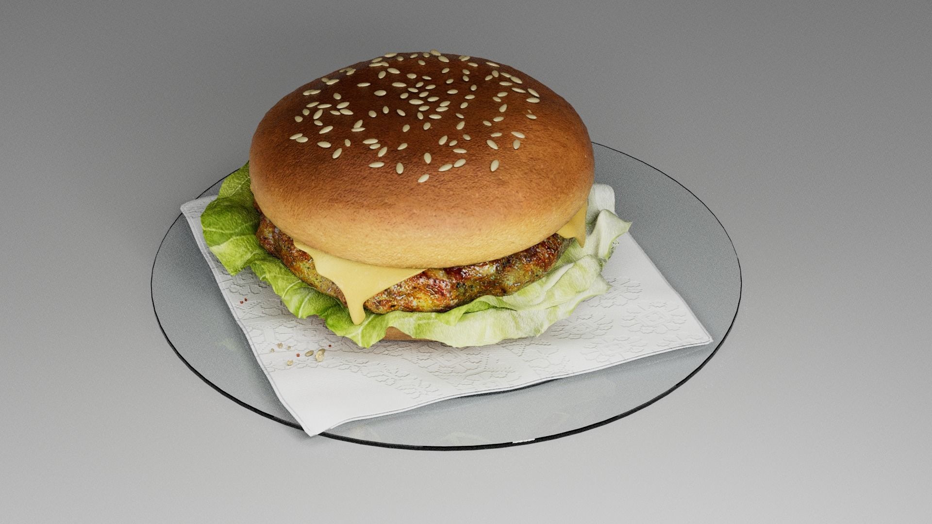 Cheeseburger light  3D model_18