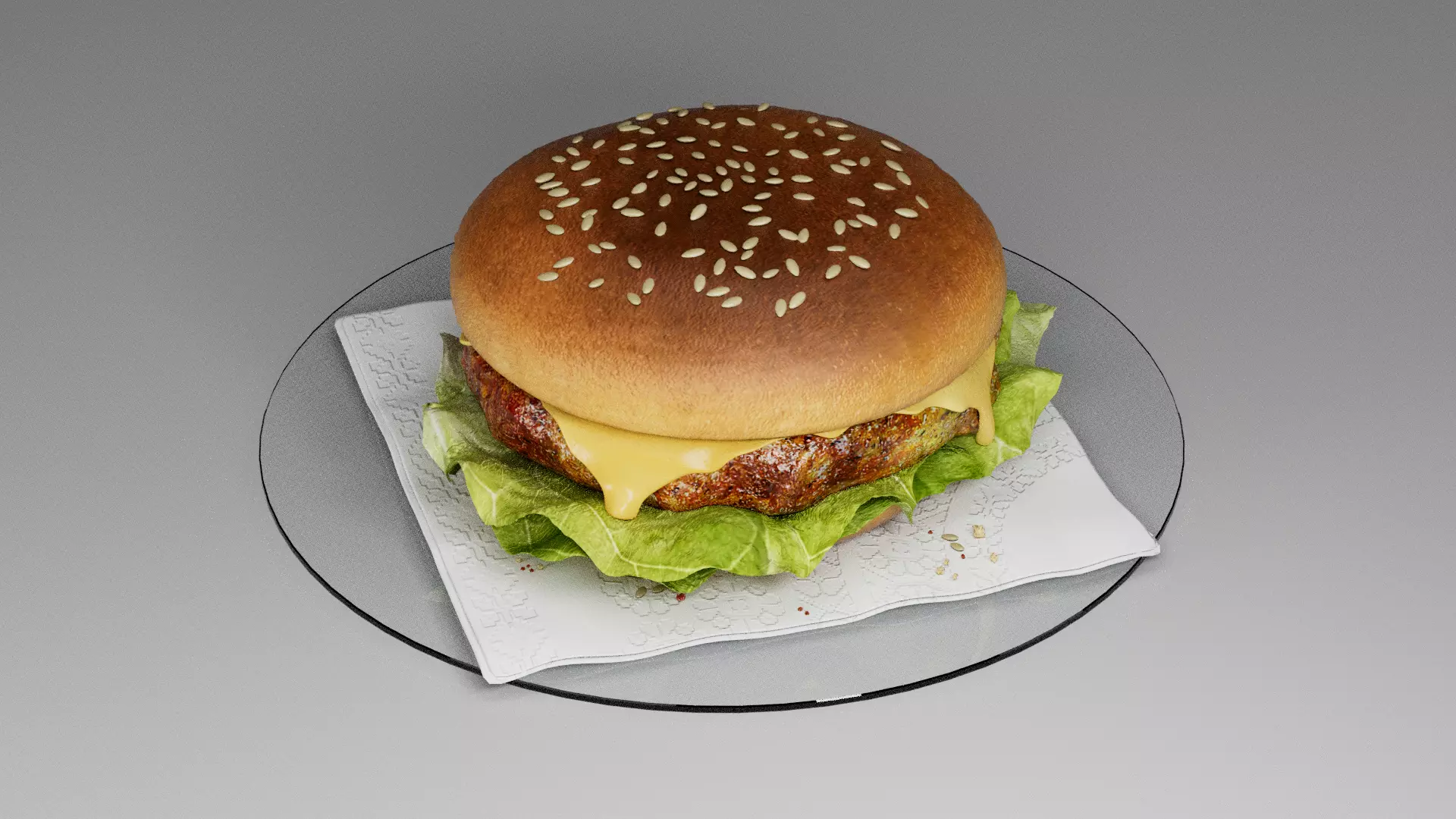Cheeseburger light  3D model_0