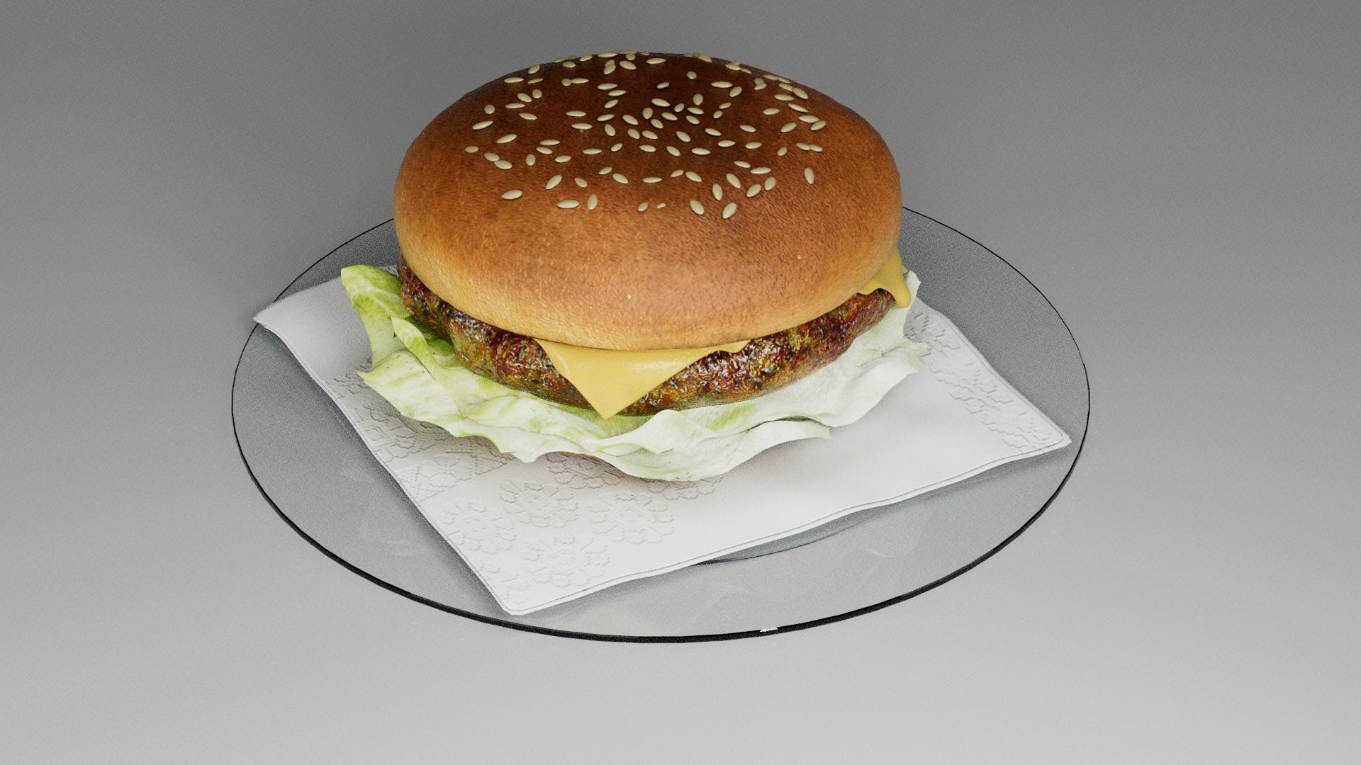 Cheeseburger light  3D model_14