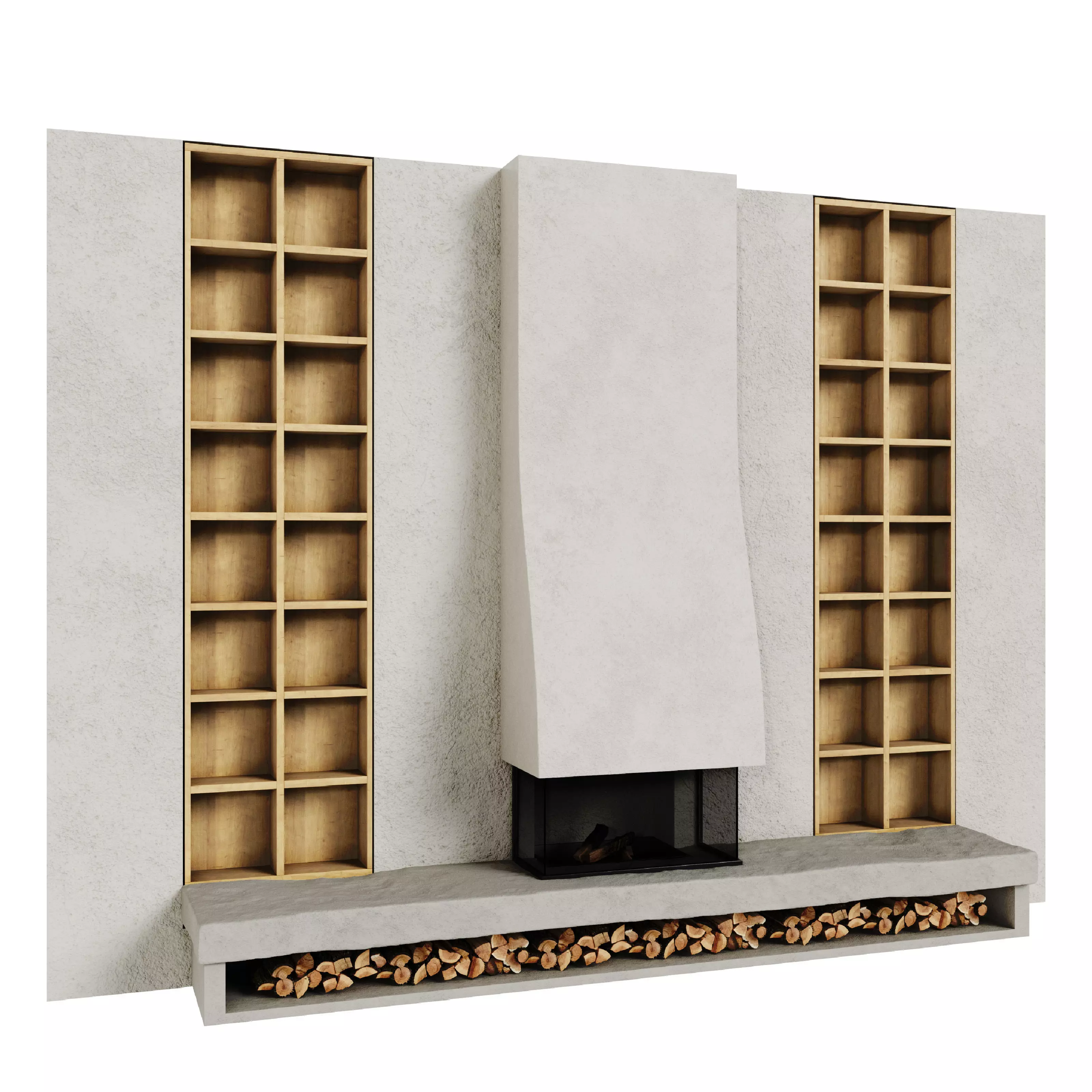 Stone Fireplace 3D model_0