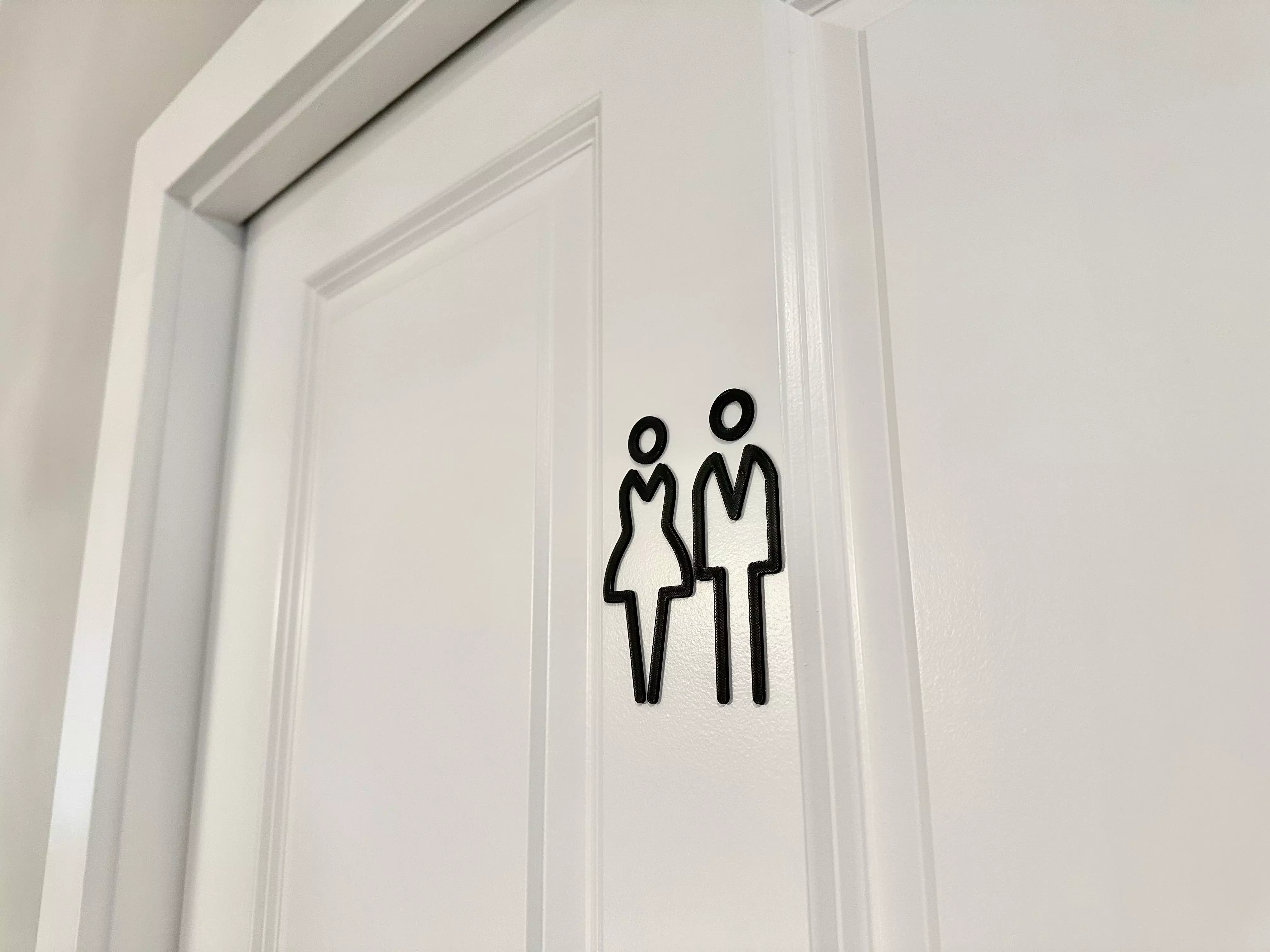 Unisex Bathroom room Sign 3D print model_0