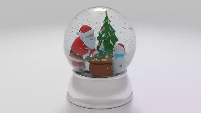 Christmas Snowglobe Blender 3D model