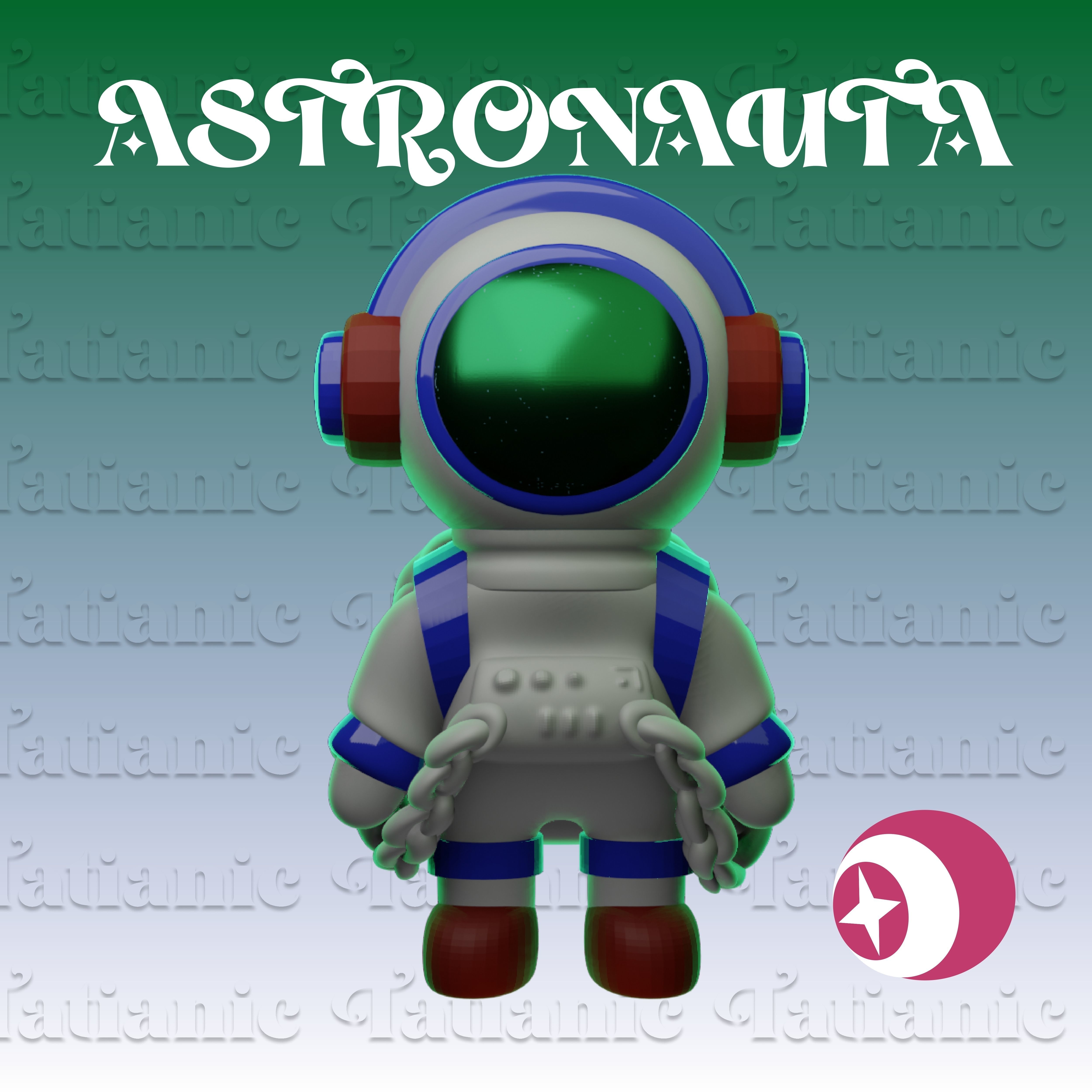 ASTRONAUTA - EN EL ESPACIO 3D print model_4