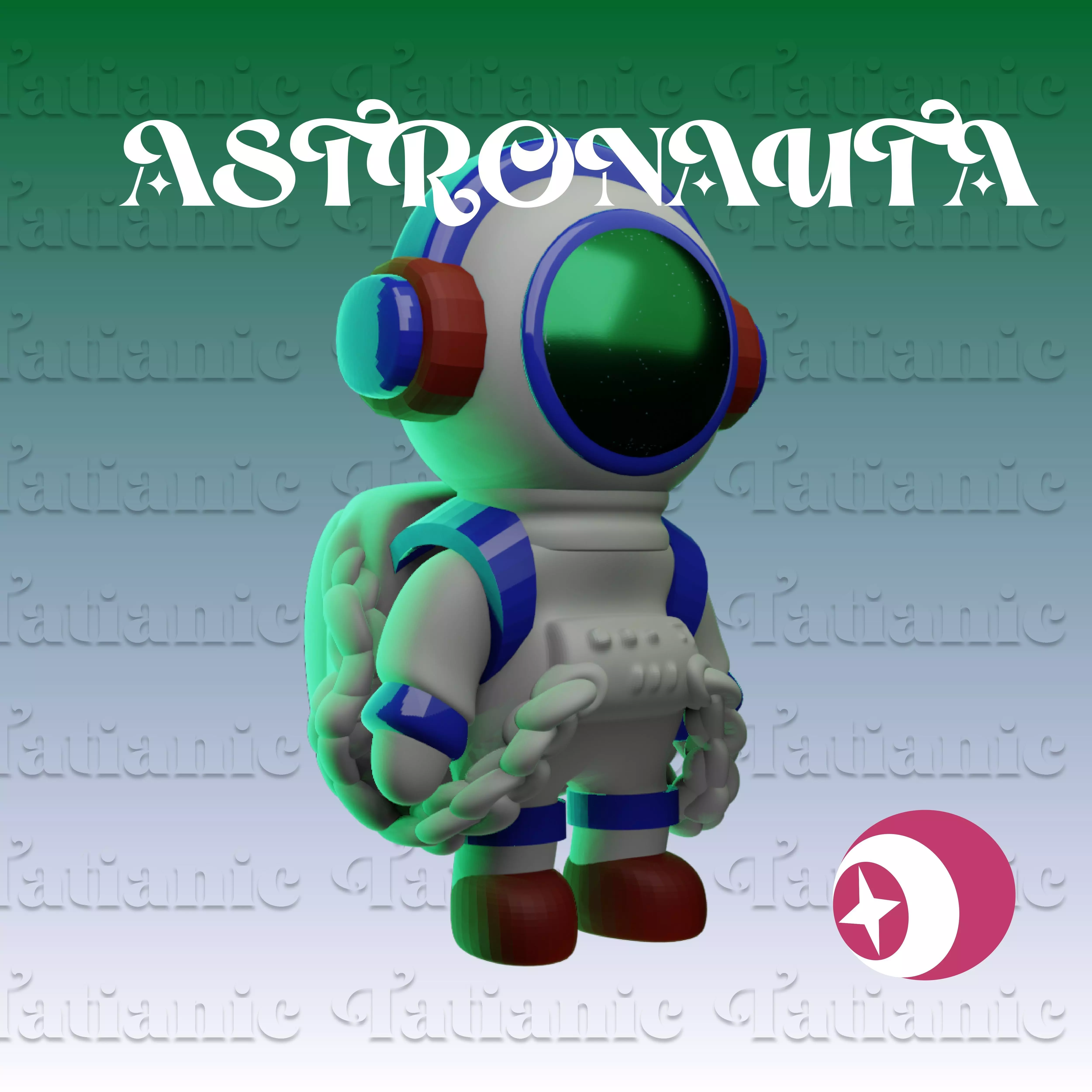 ASTRONAUTA - EN EL ESPACIO 3D print model_0
