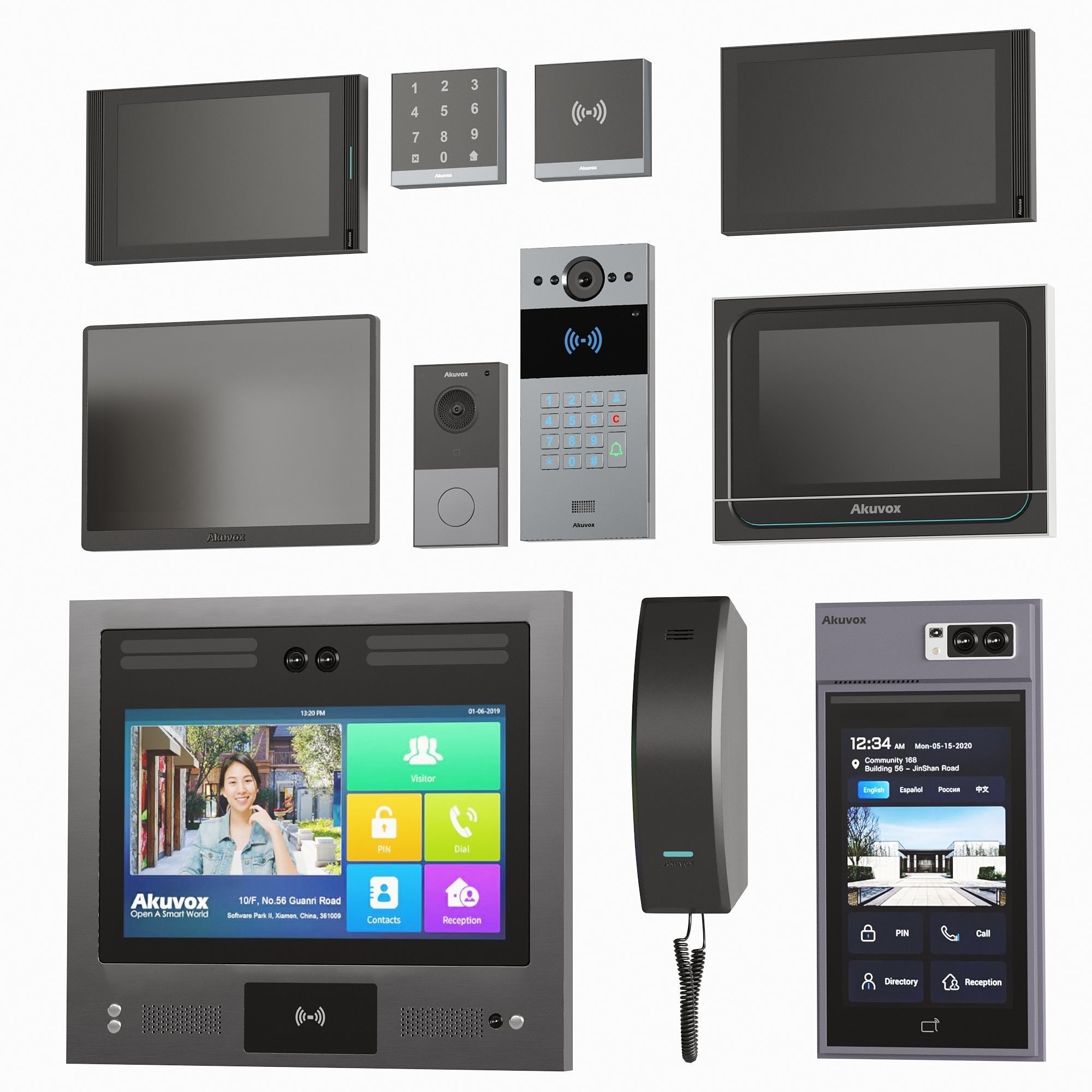 Equipment 3 Intercom And Security Set 3D model_3