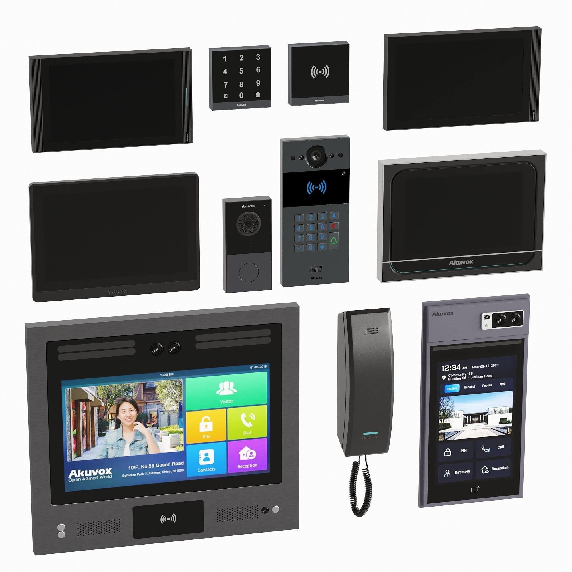 Equipment 3 Intercom And Security Set 3D model_5