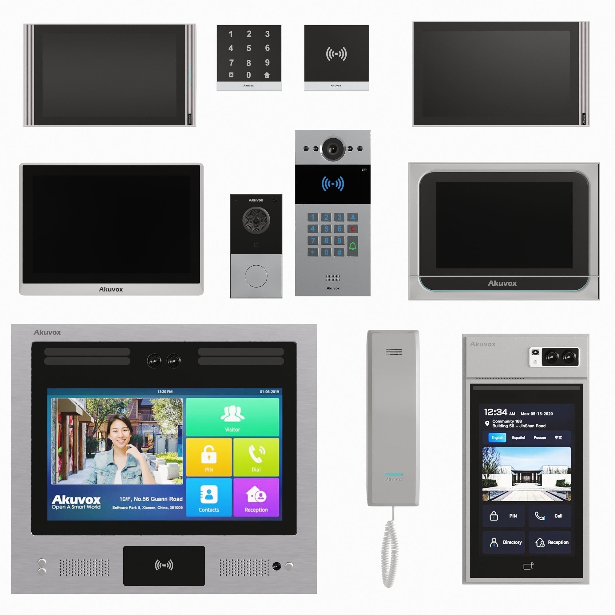 Equipment 3 Intercom And Security Set 3D model_2