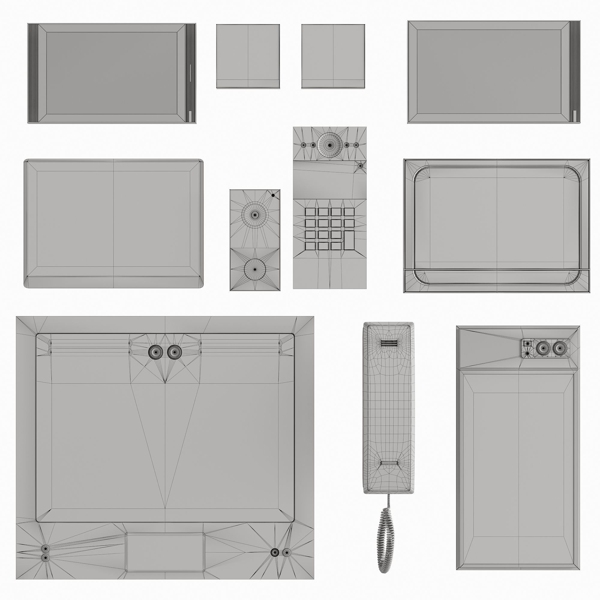 Equipment 3 Intercom And Security Set 3D model_4