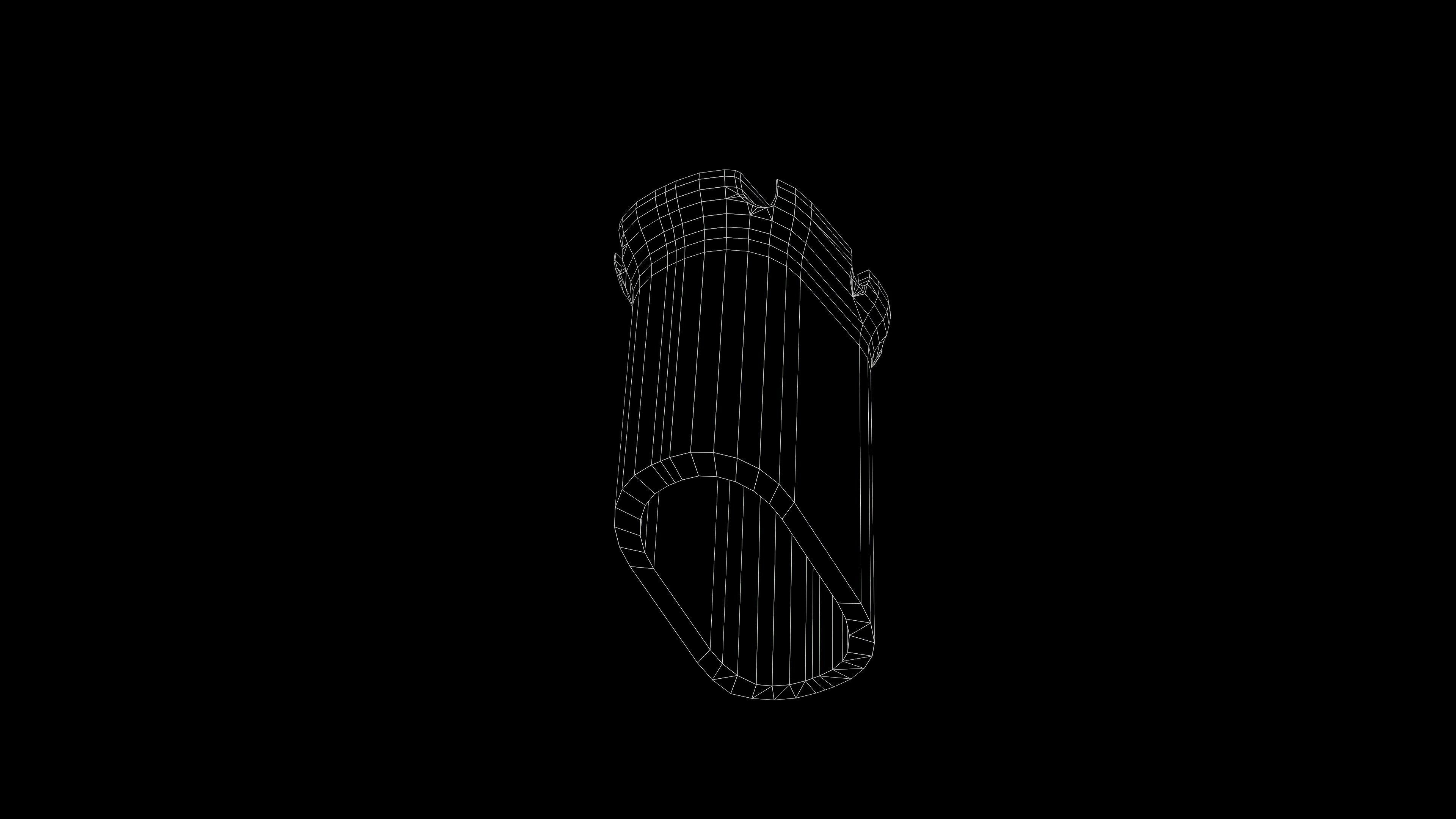 Strike Industries M-LOK Angled Vertical Grip Low-poly 3D model_7