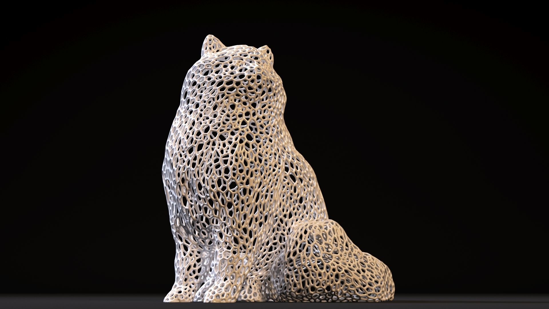 Fluffy cat 3D print model_9