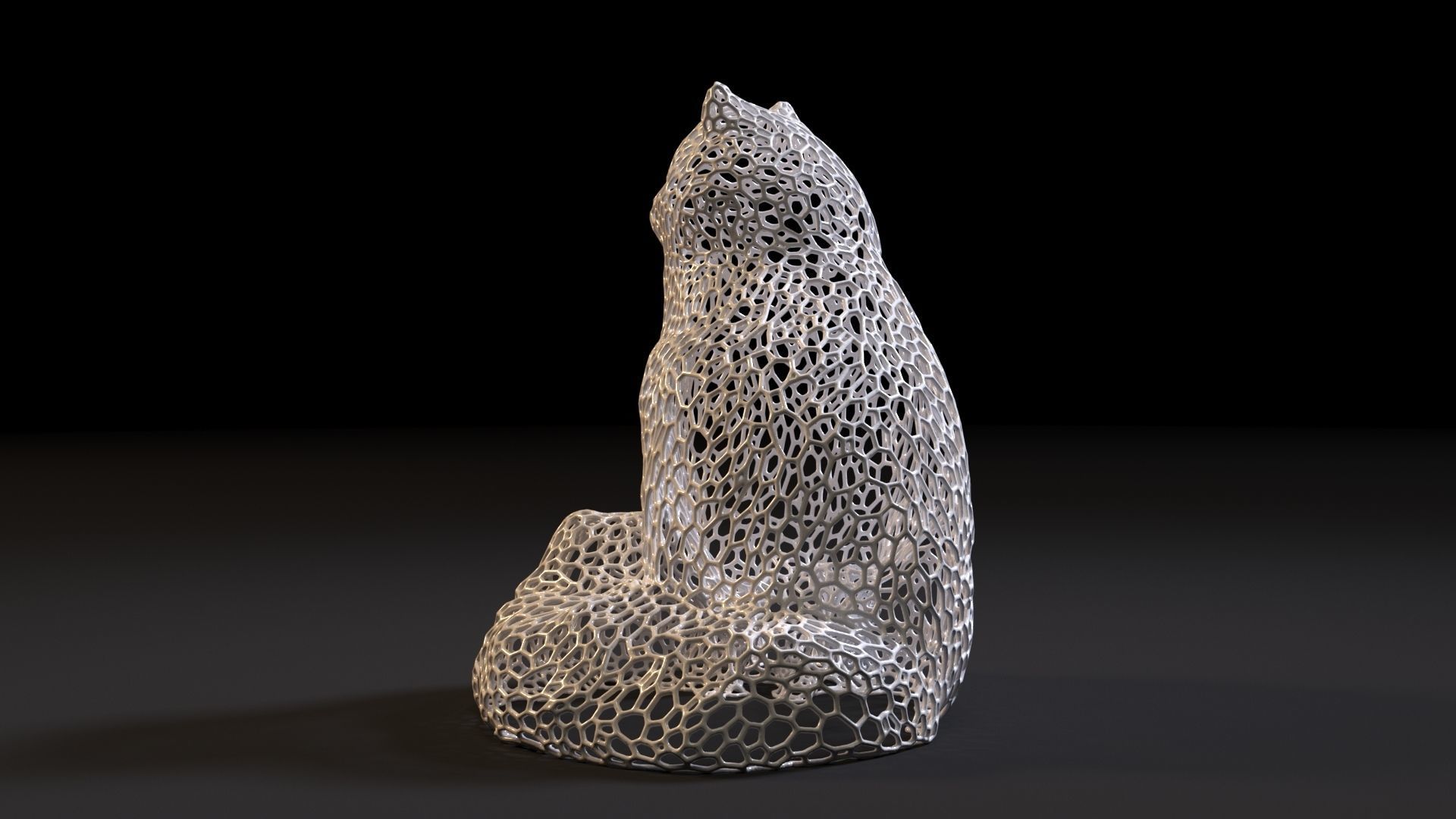 Fluffy cat 3D print model_3
