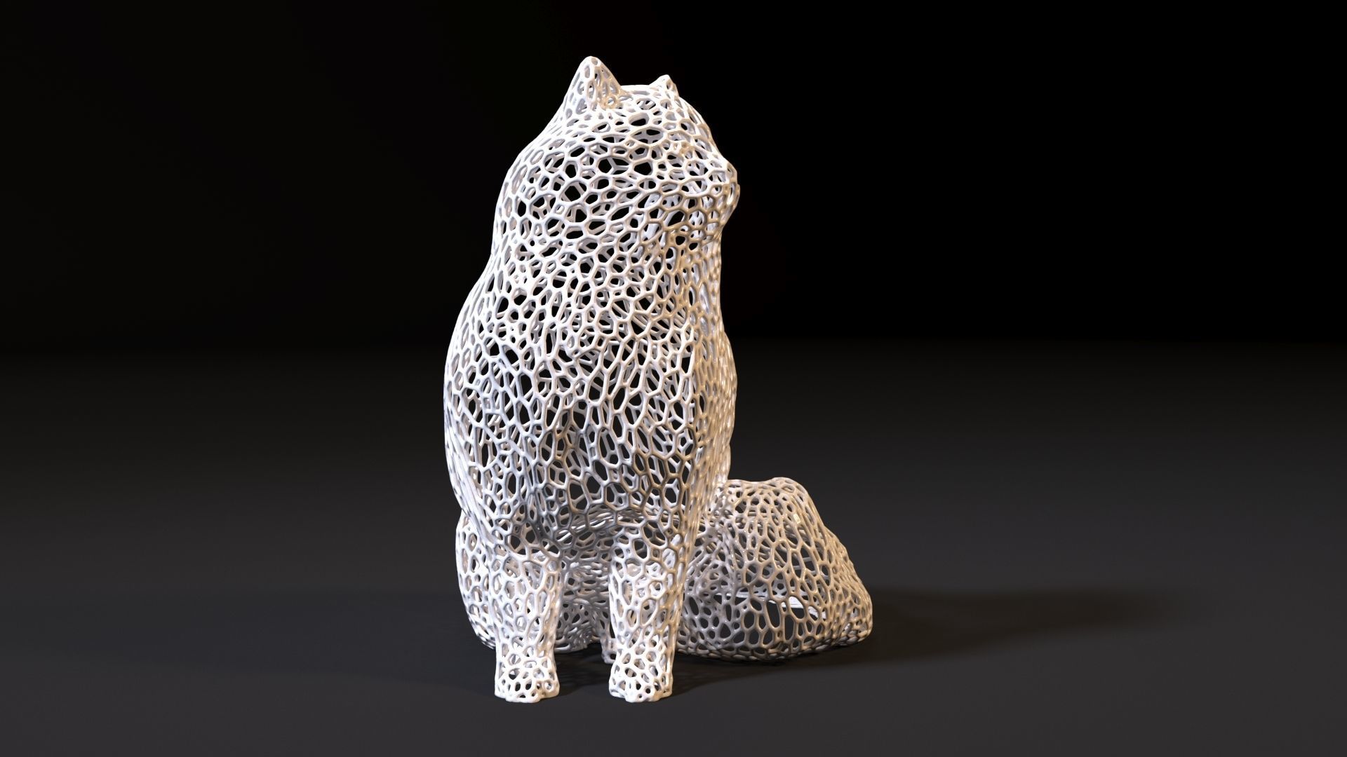 Fluffy cat 3D print model_7