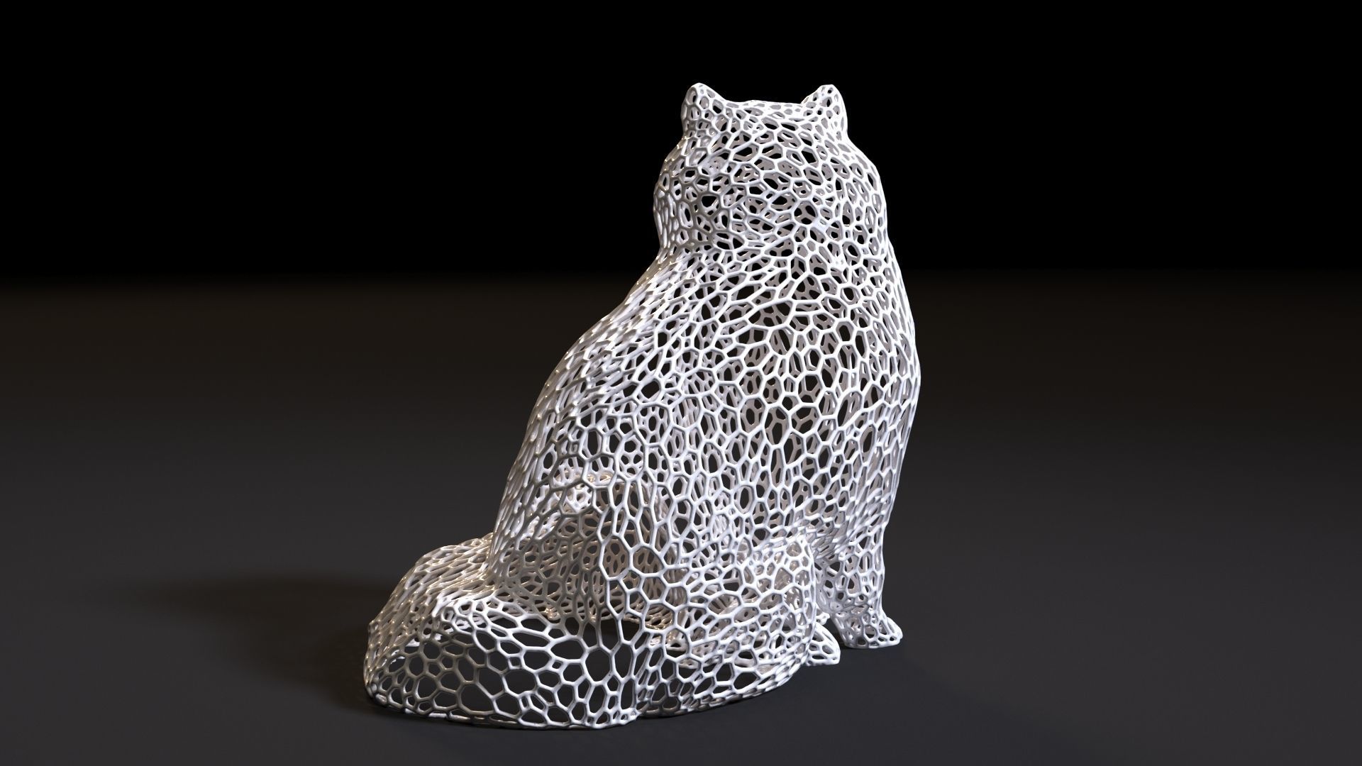 Fluffy cat 3D print model_4