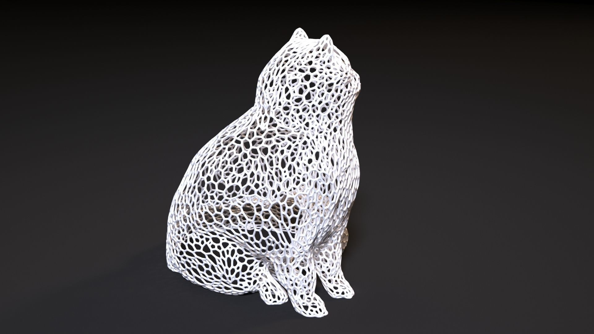 Fluffy cat 3D print model_6