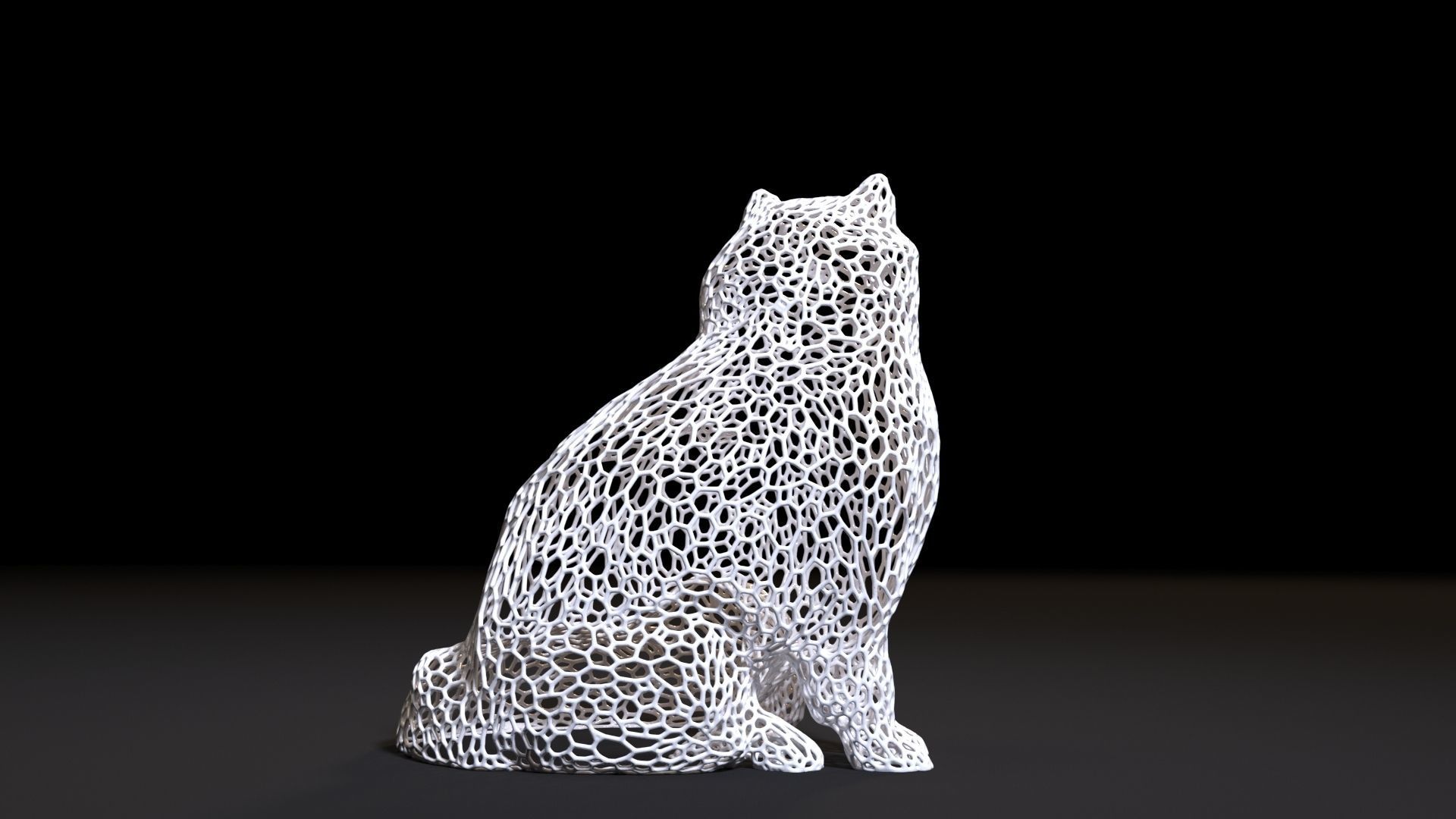 Fluffy cat 3D print model_5