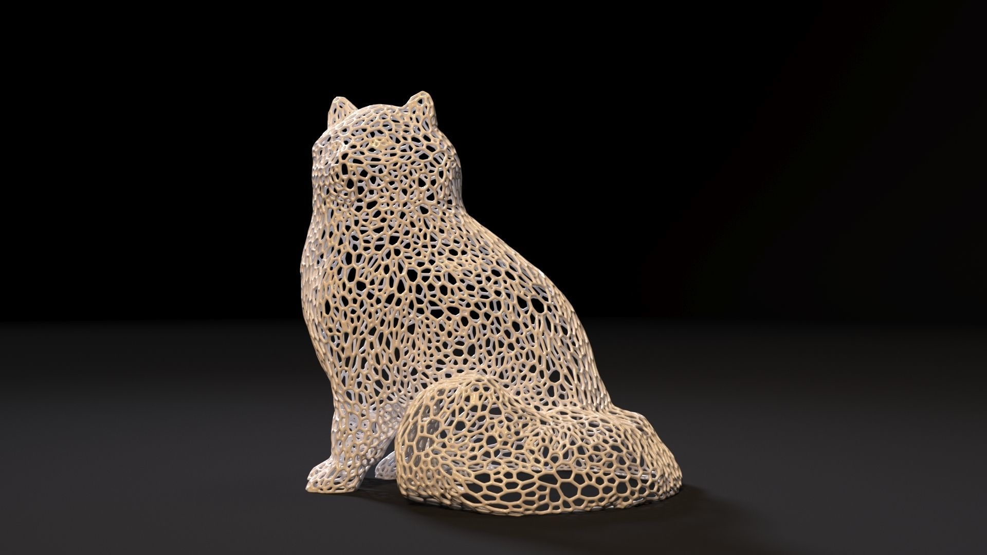 Fluffy cat 3D print model_1