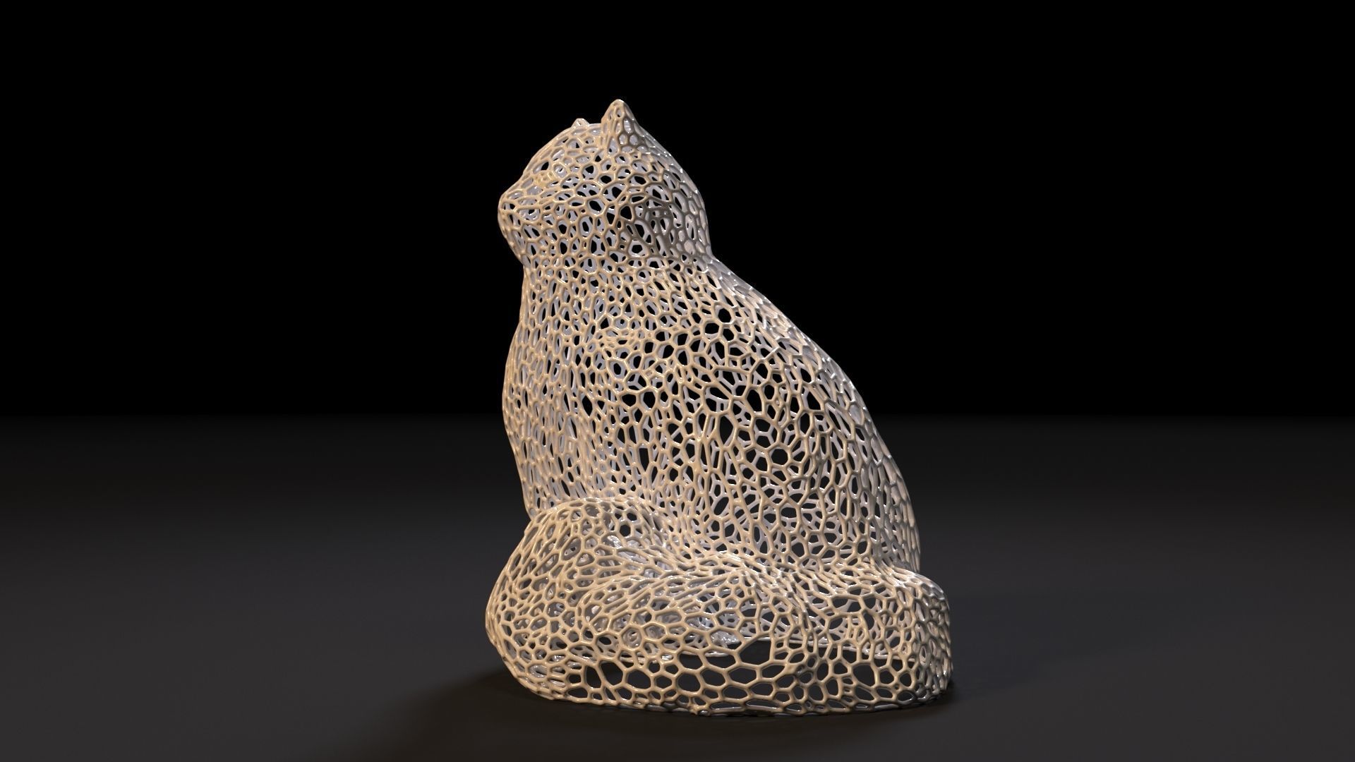 Fluffy cat 3D print model_2