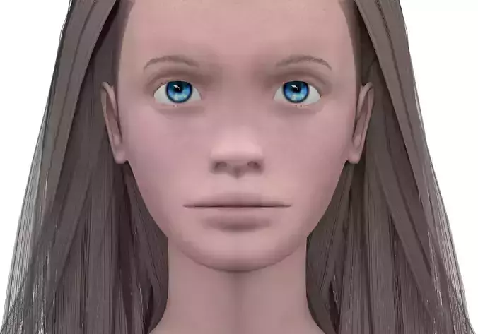 Girl with light gray hair