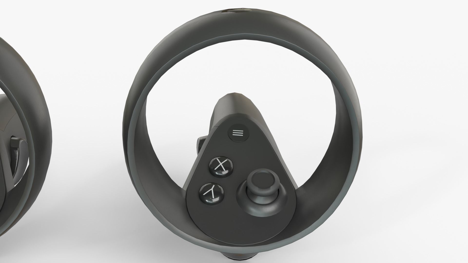 Oculus Touch V2 controllers Low-poly 3D model_3