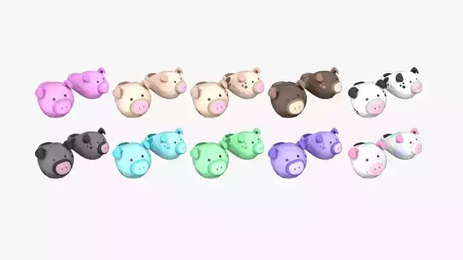 10 Slippers B Pig Collection - Costume Character Design 