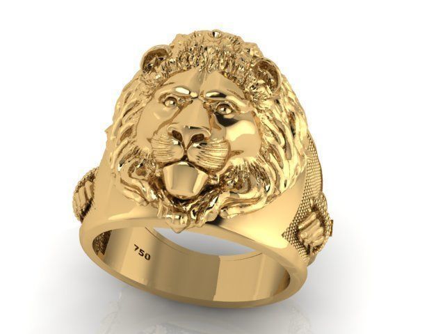 Anel de Lion   Leao 3D print model_1
