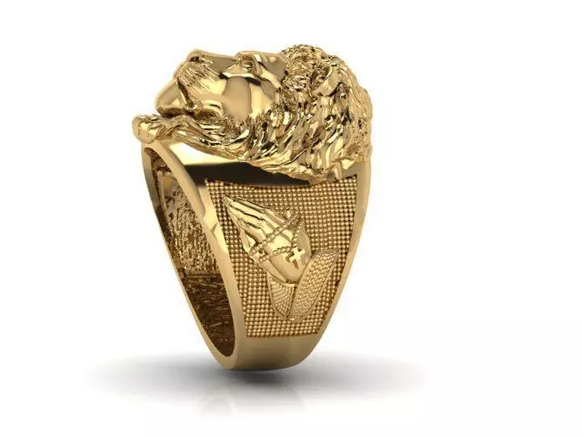 Anel de Lion   Leao 3D print model_0