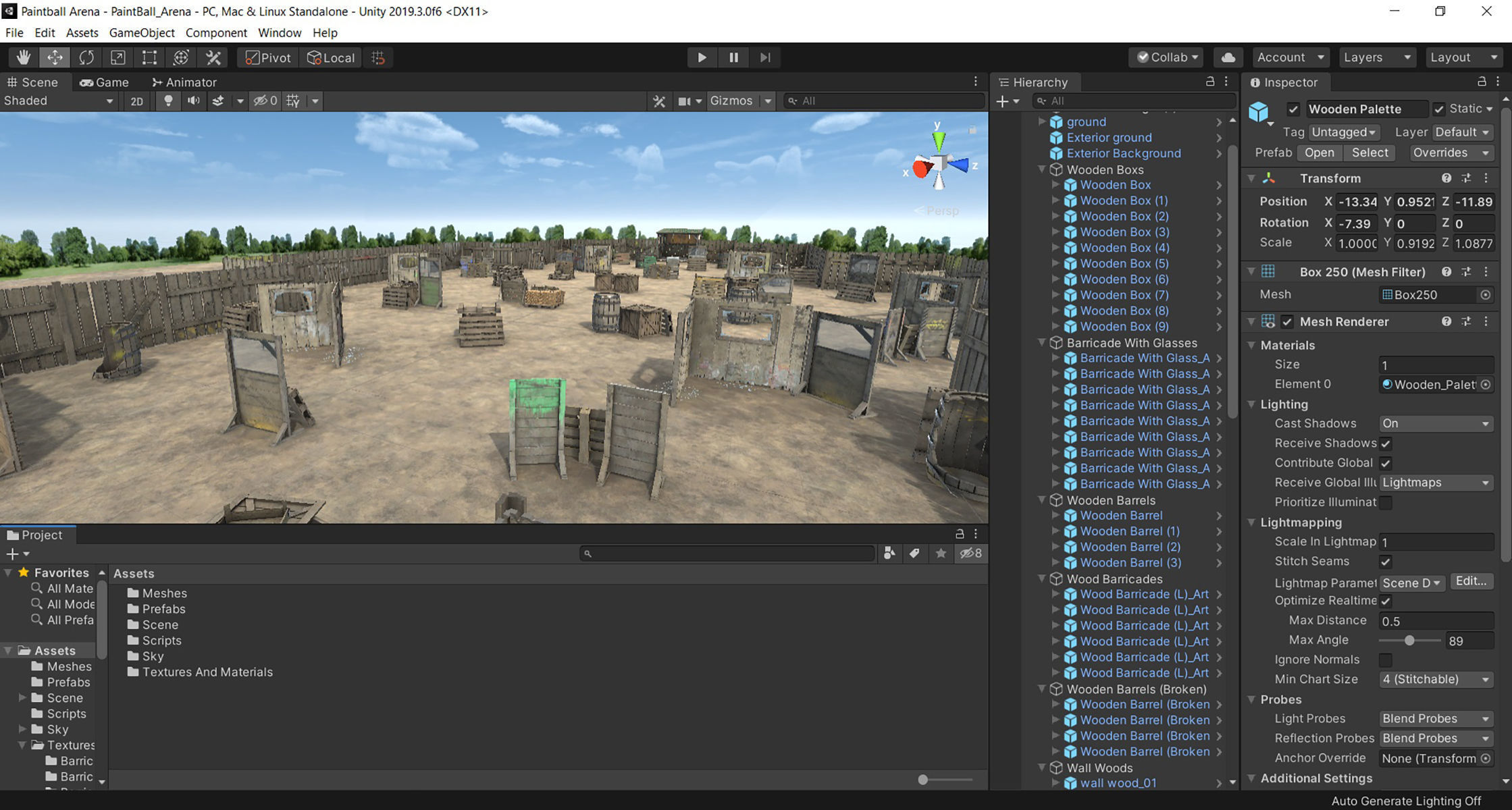 Paintball Game Arena Design Unity 3D Low-poly 3D model_31