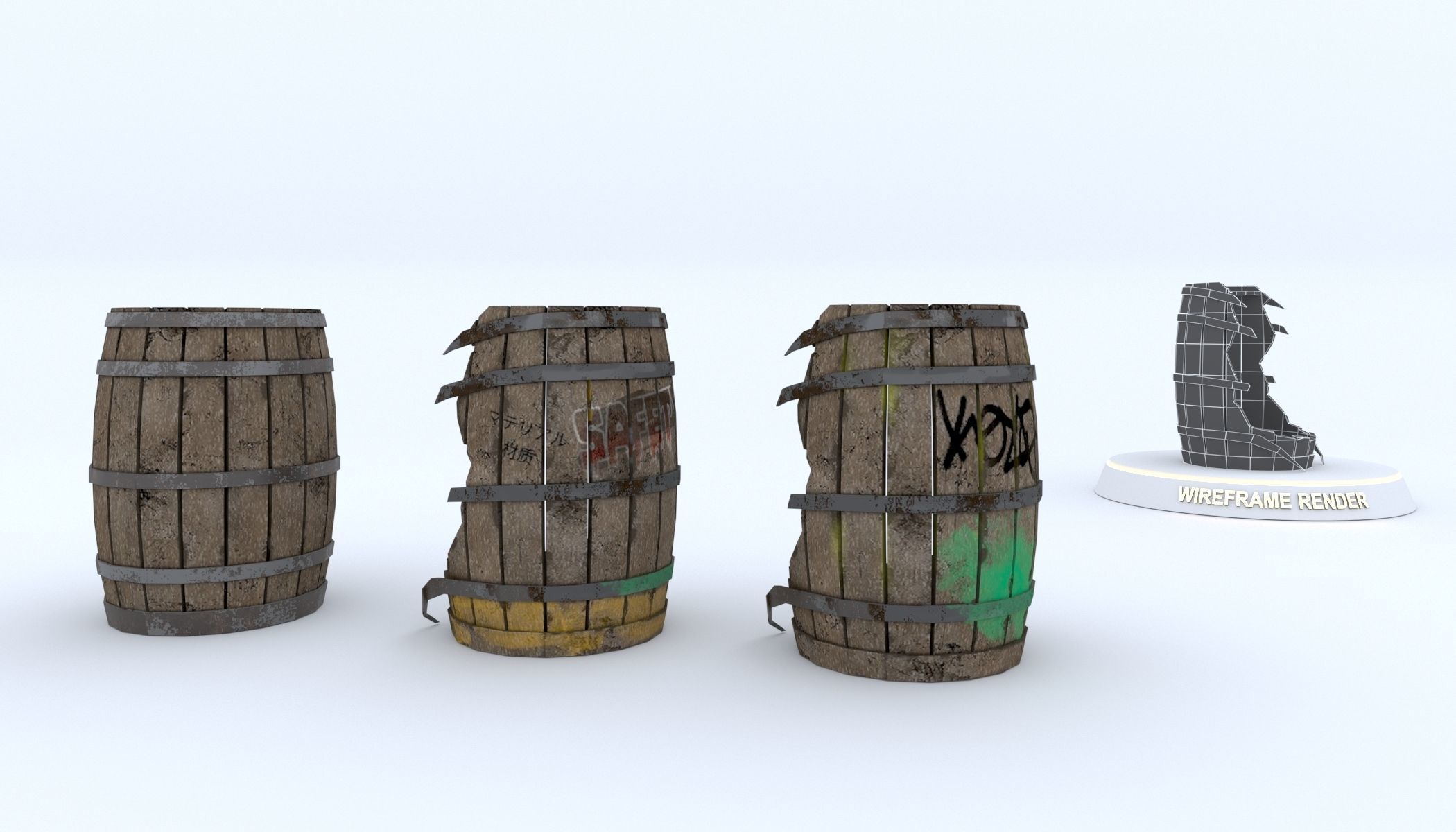 Paintball Game Arena Design Unity 3D Low-poly 3D model_29