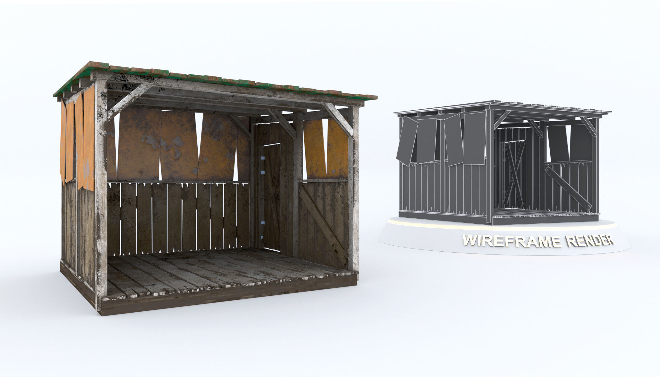 Paintball Game Arena Design Unity 3D Low-poly 3D model_22