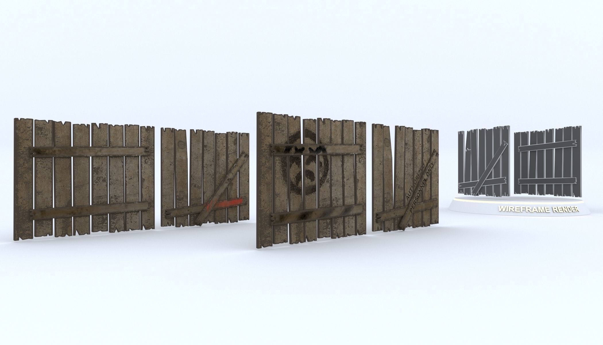 Paintball Game Arena Design Unity 3D Low-poly 3D model_28