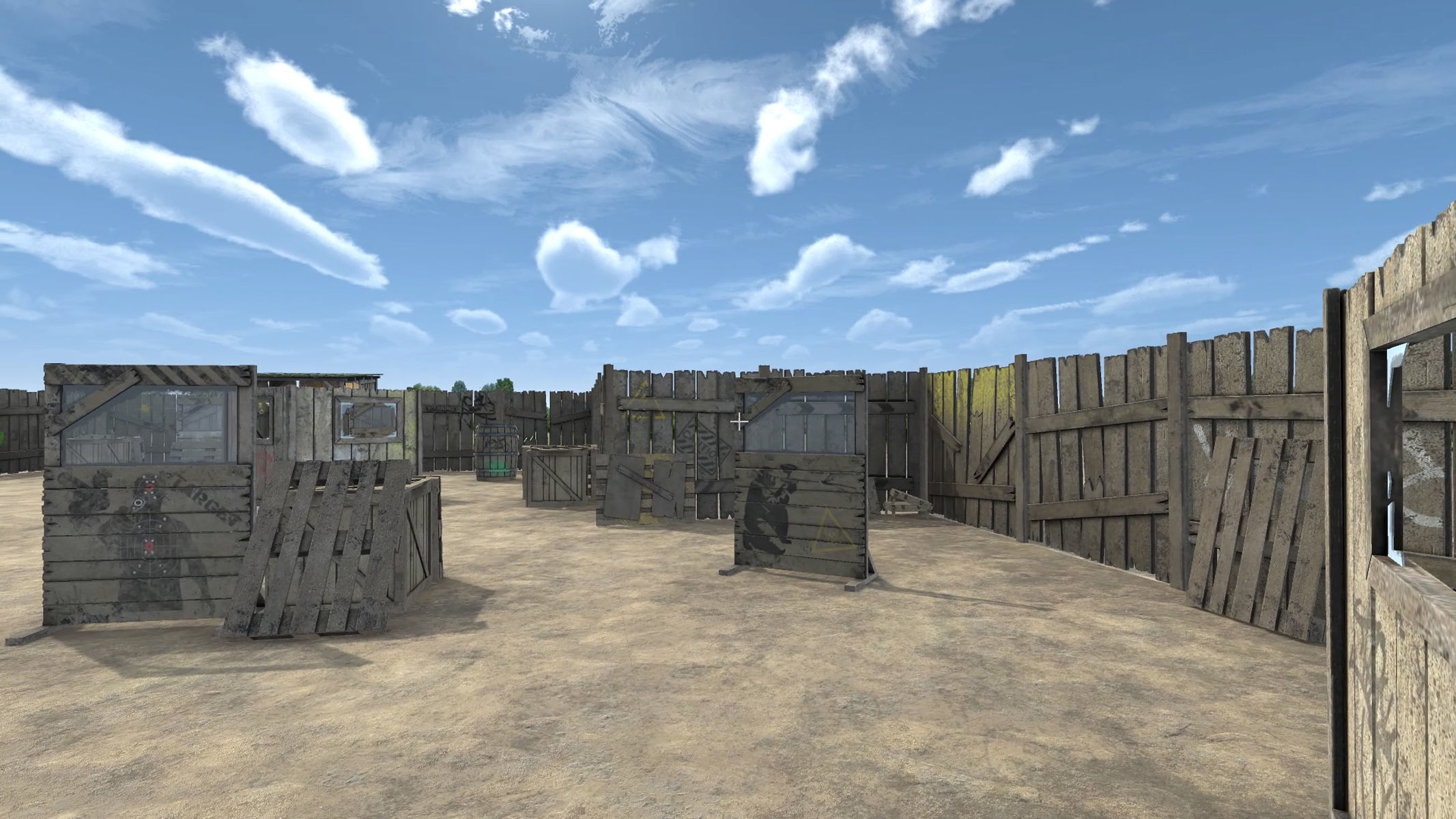 Paintball Game Arena Design Unity 3D Low-poly 3D model_8