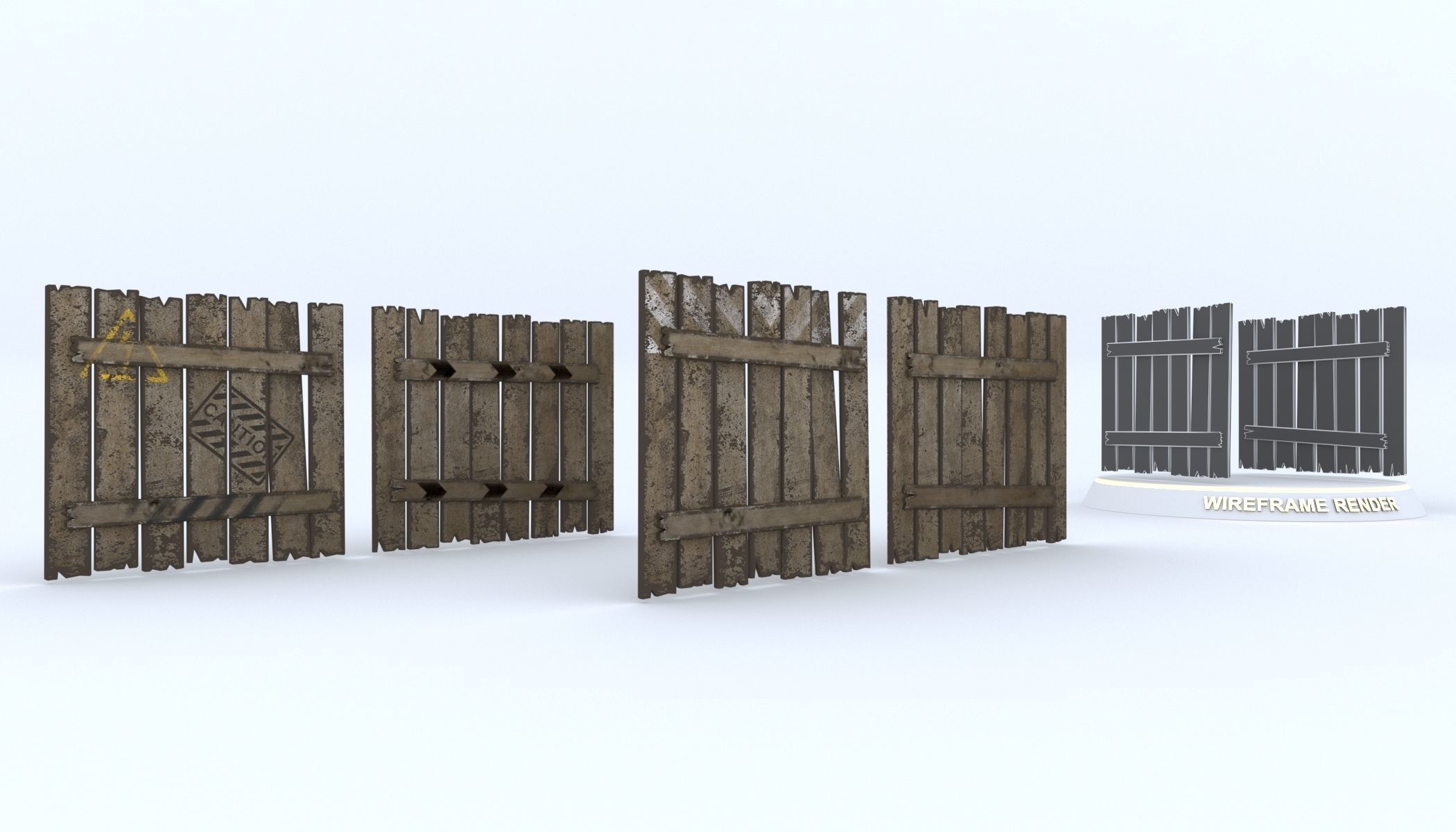 Paintball Game Arena Design Unity 3D Low-poly 3D model_37