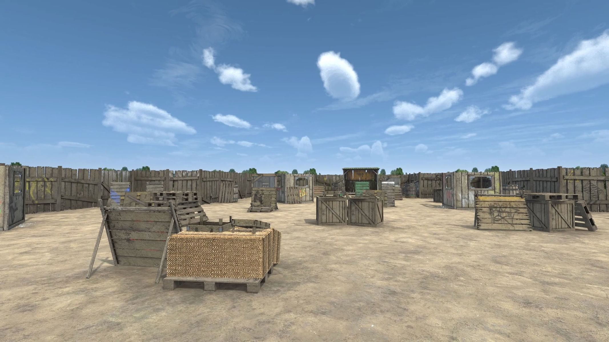 Paintball Game Arena Design Unity 3D Low-poly 3D model_12