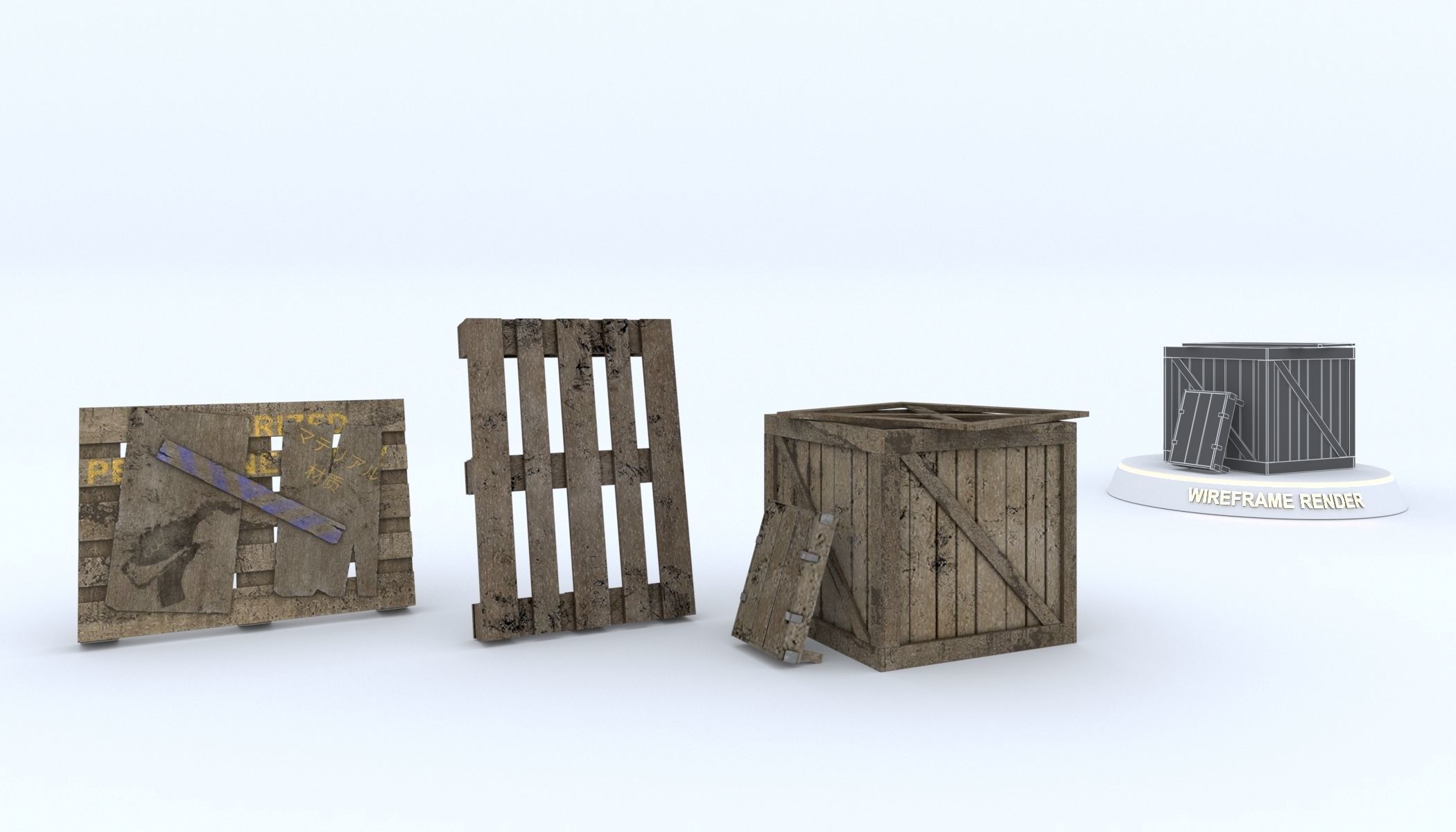 Paintball Game Arena Design Unity 3D Low-poly 3D model_27