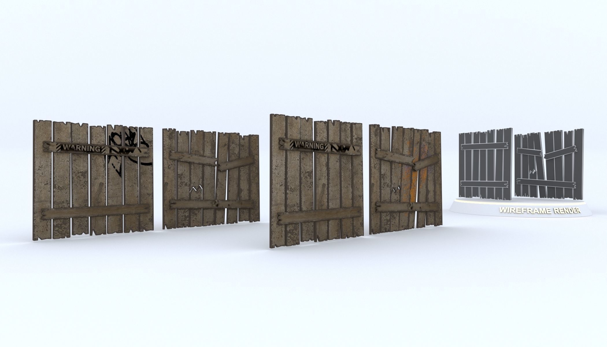 Paintball Game Arena Design Unity 3D Low-poly 3D model_35