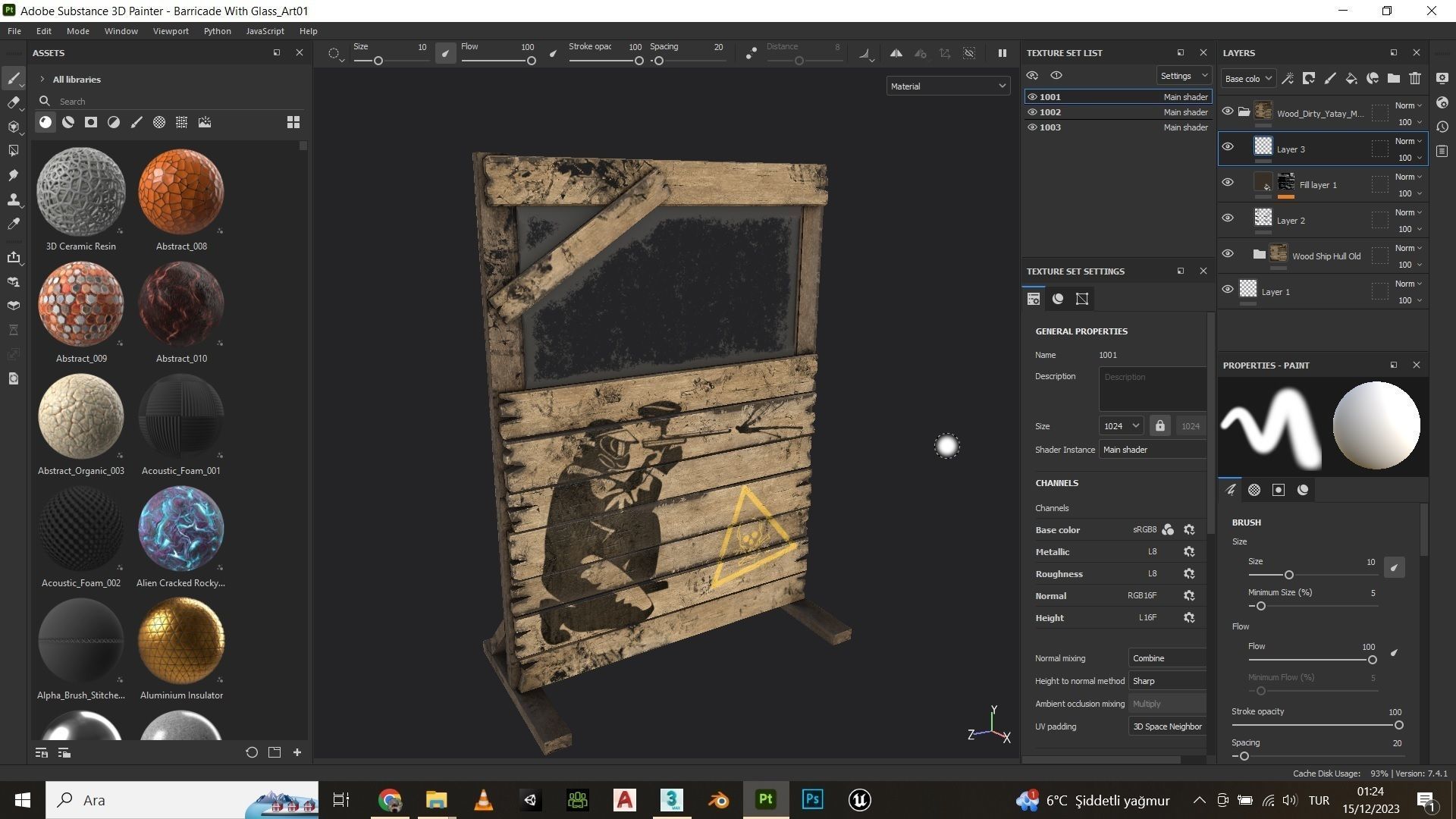 Paintball Game Arena Design Unity 3D Low-poly 3D model_33