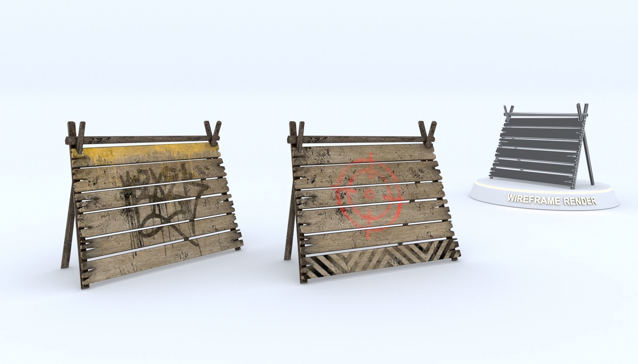 Paintball Game Arena Design Unity 3D Low-poly 3D model_24