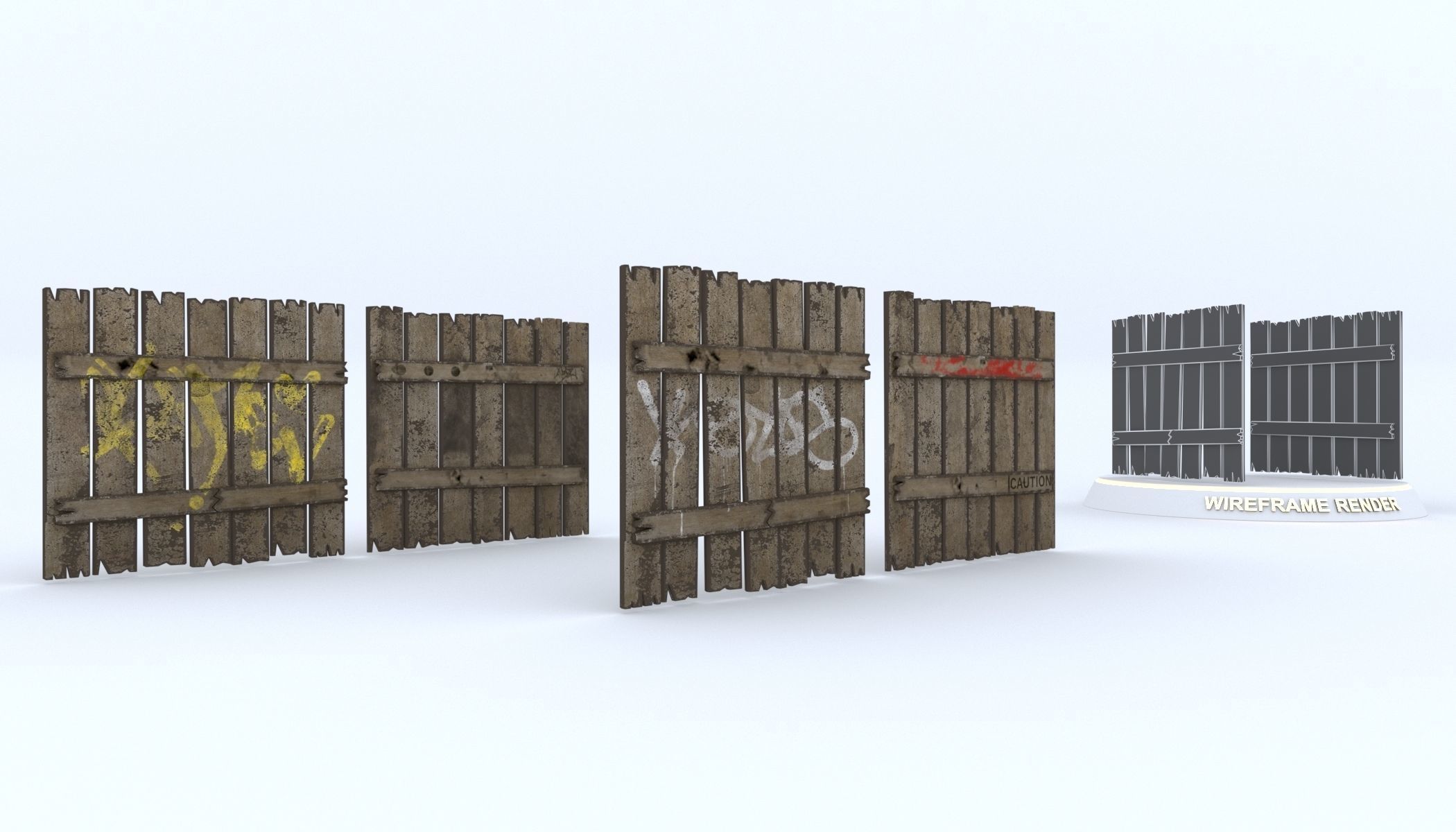 Paintball Game Arena Design Unity 3D Low-poly 3D model_34