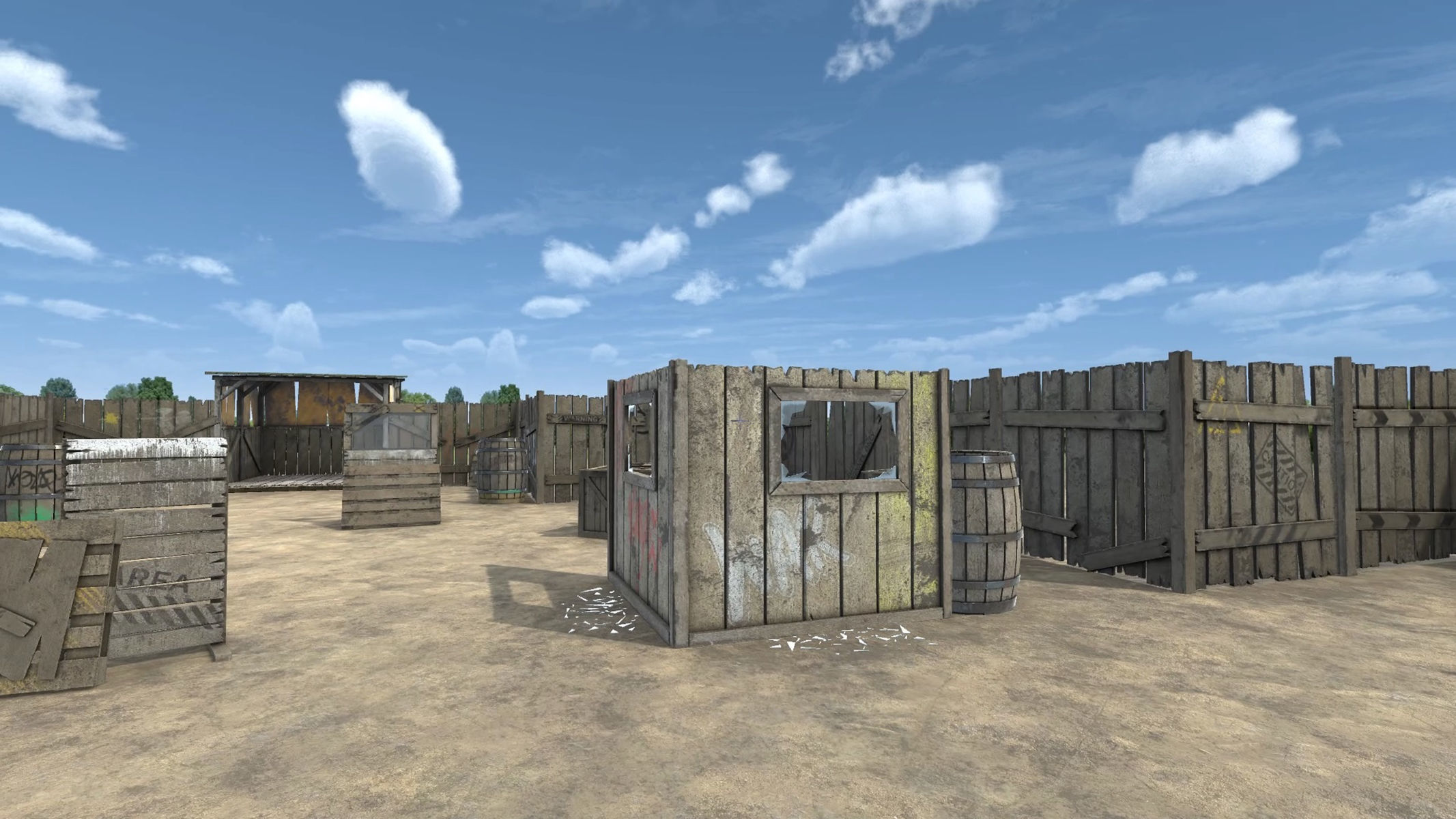Paintball Game Arena Design Unity 3D Low-poly 3D model_13