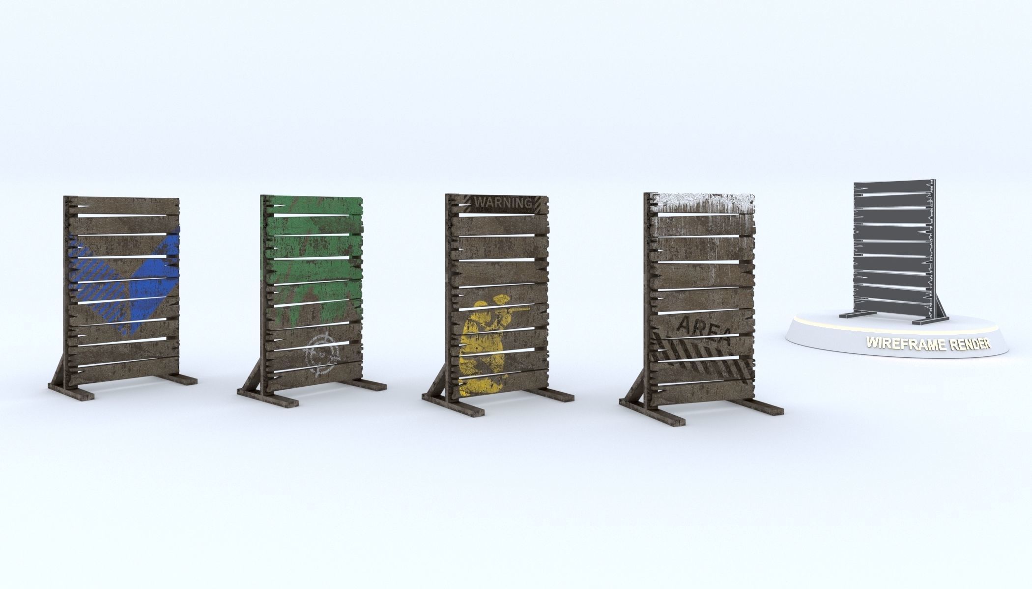 Paintball Game Arena Design Unity 3D Low-poly 3D model_18
