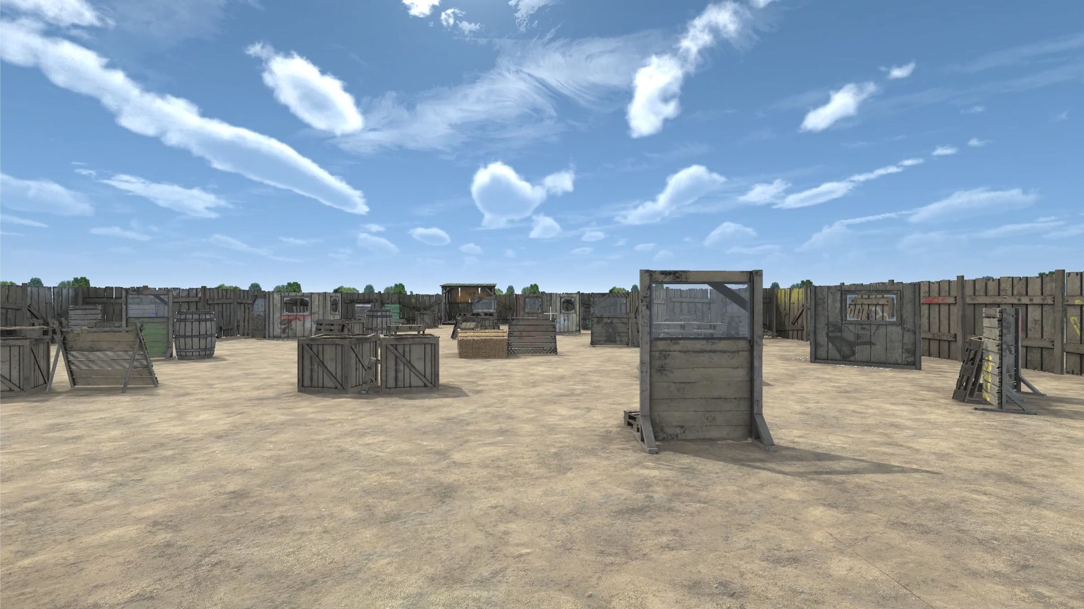 Paintball Game Arena Design Unity 3D Low-poly 3D model_6